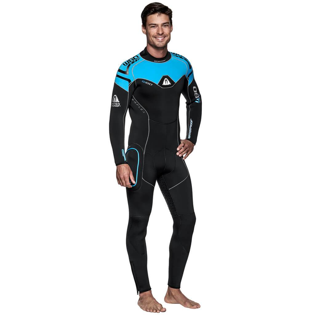 Waterproof W80 8mm Men's Wetsuit for Scuba Diving, Surfing & Cold Water Swimming - Premium Neoprene Full Body Suit