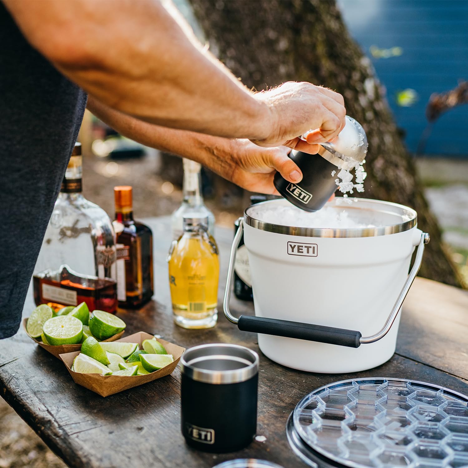 YETI Insulated Beverage & Ice Bucket - Holds 6 Beer Bottles or 3 Wine Bottles - Perfect for Outdoor Parties, Beach Trips & Backyard BBQs
