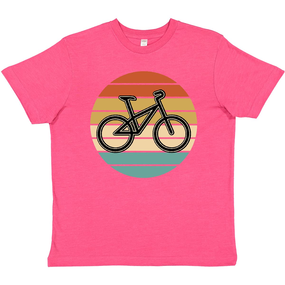 Vintage Cyclist Sunset Youth T-Shirt - Retro Bicycle Design Cotton Tee for Men & Women - Perfect for Cycling Enthusiasts, Bike Rides, and Casual Outfits