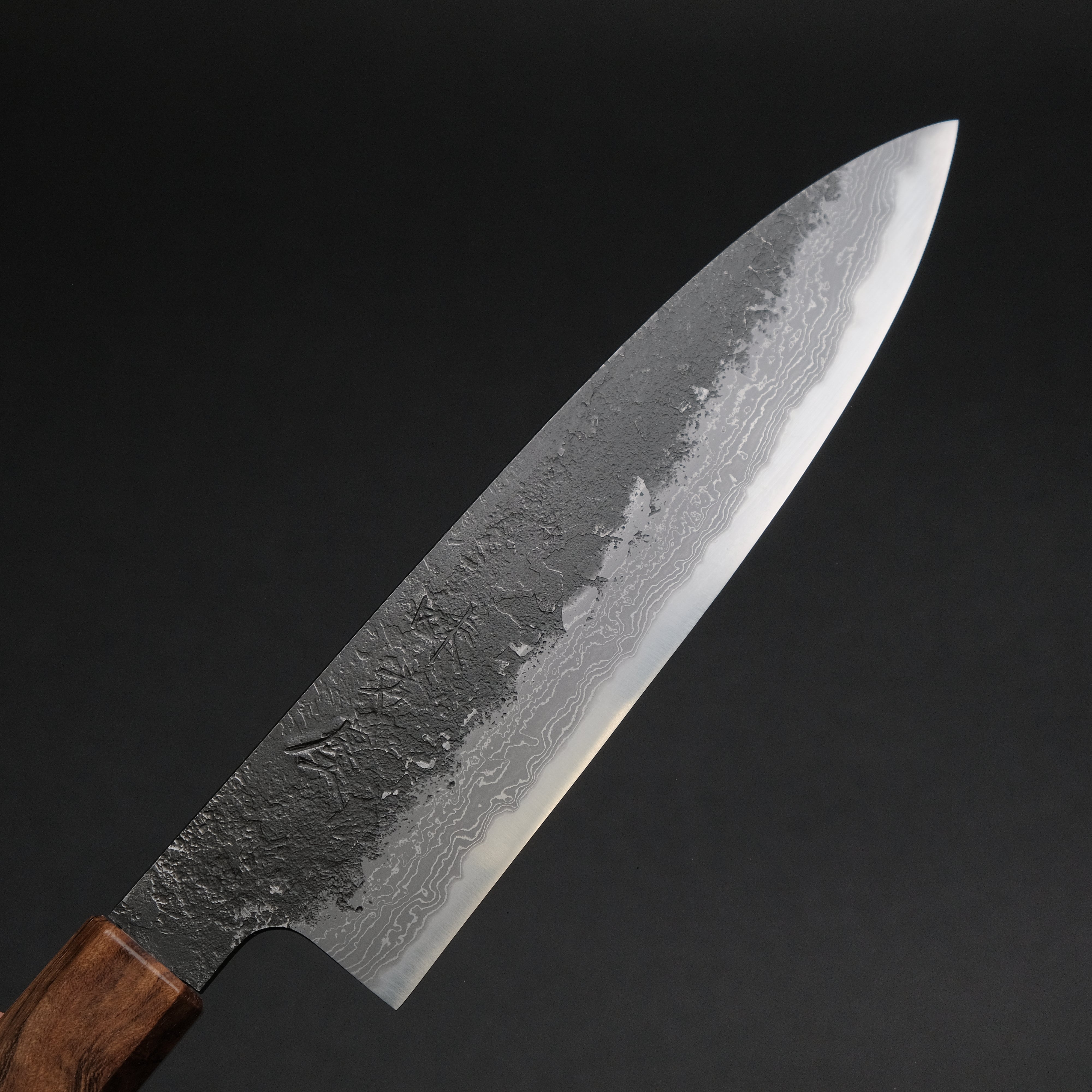 Premium Ajikataya White #2 Nashiji Damascus Petty Knife 150mm - Handcrafted Japanese Kitchen Knife with Octagonal Magnolia Wood Handle (#62) - Perfect for Slicing, Dicing & Precision Cutting in Professional & Home Kitchens