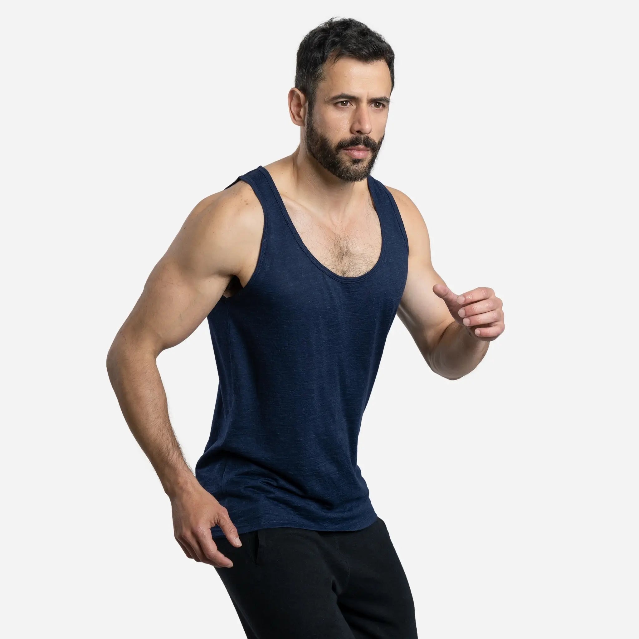 Ultralight Men's Alpaca Wool Tank Top - 160 GSM | Breathable & Moisture-Wicking for Outdoor Activities, Travel & Summer Wear