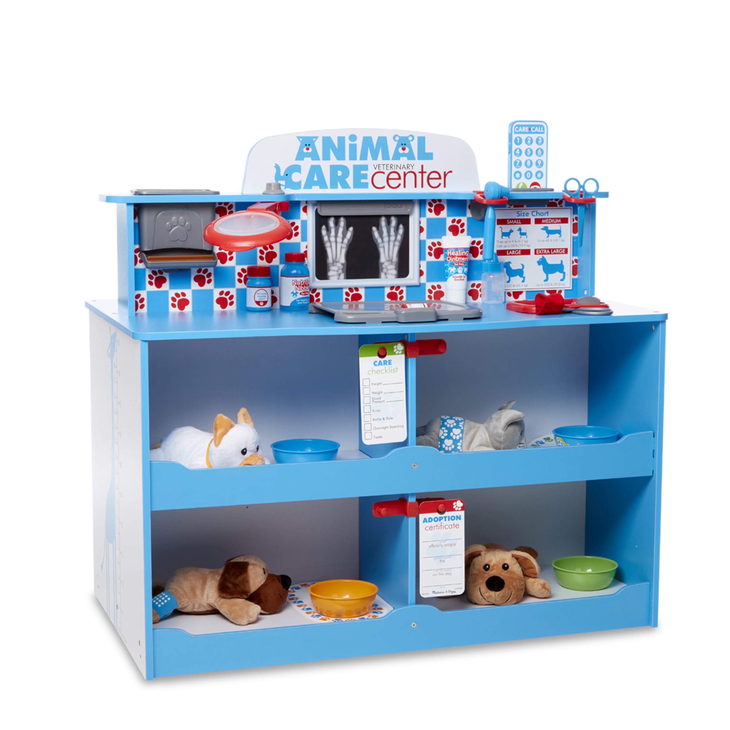 Melissa & Doug Wooden Animal Care Veterinarian & Groomer Activity Center - Pretend Play Vet Set for Kids with Stuffed Animals | Perfect for Imaginative Play, Role-Playing Games & Early Childhood Development
