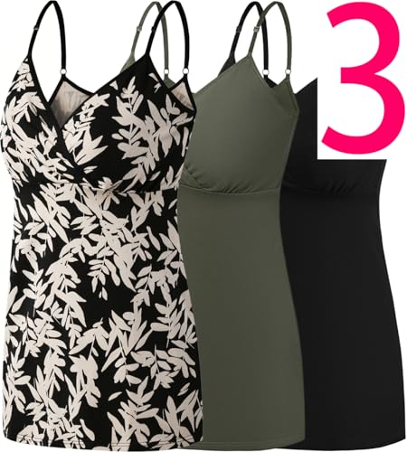 Black/Army Green/Leaf Print