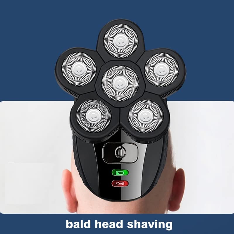 5-in-1 Electric Shaver for Bald Men - Rechargeable Wet/Dry Head Shaver, Beard Trimmer & Hair Clipper - Men's Grooming Kit for Smooth Shaving at Home or Travel