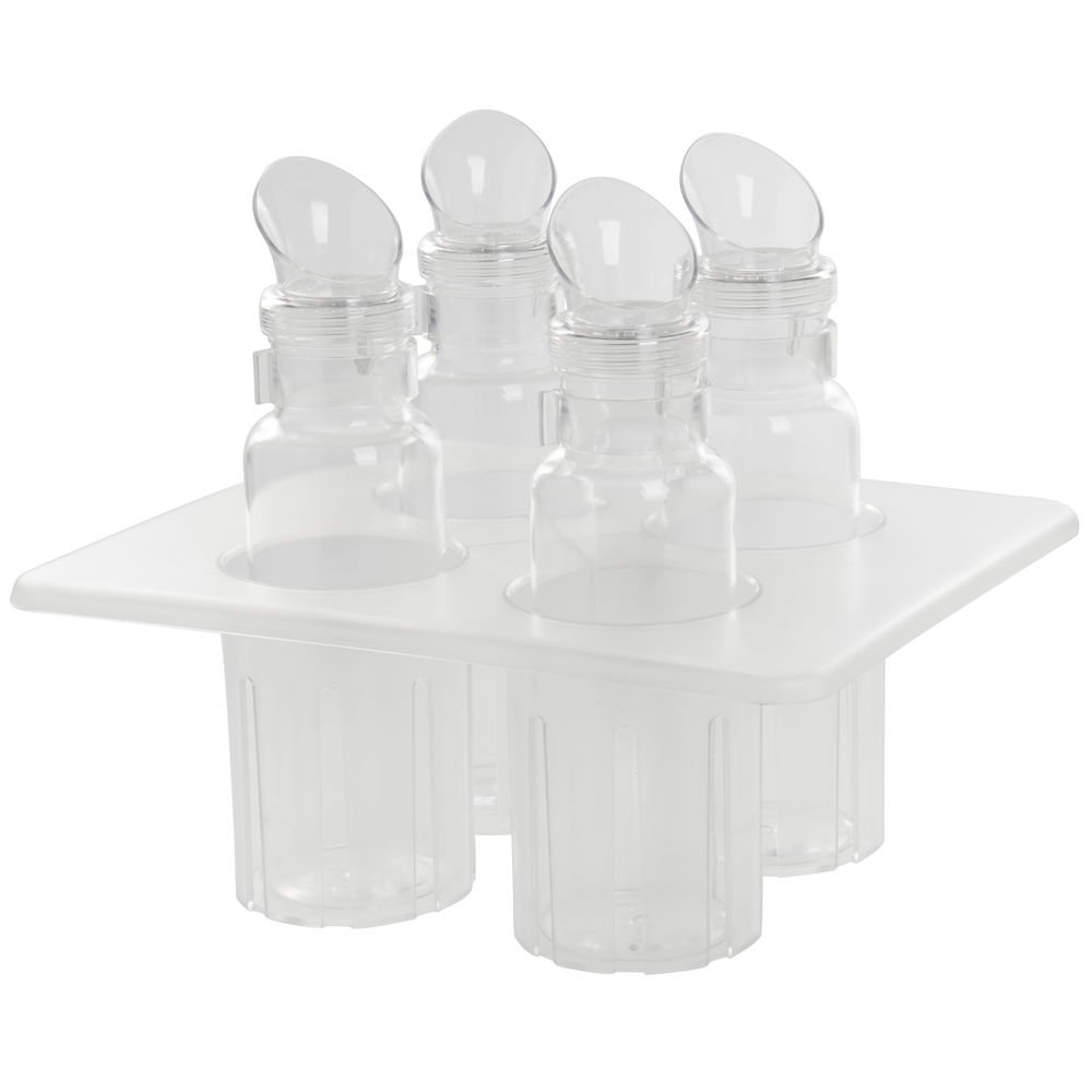 3300-SET Clear Salad Dressing Caddy Complete Set - 5