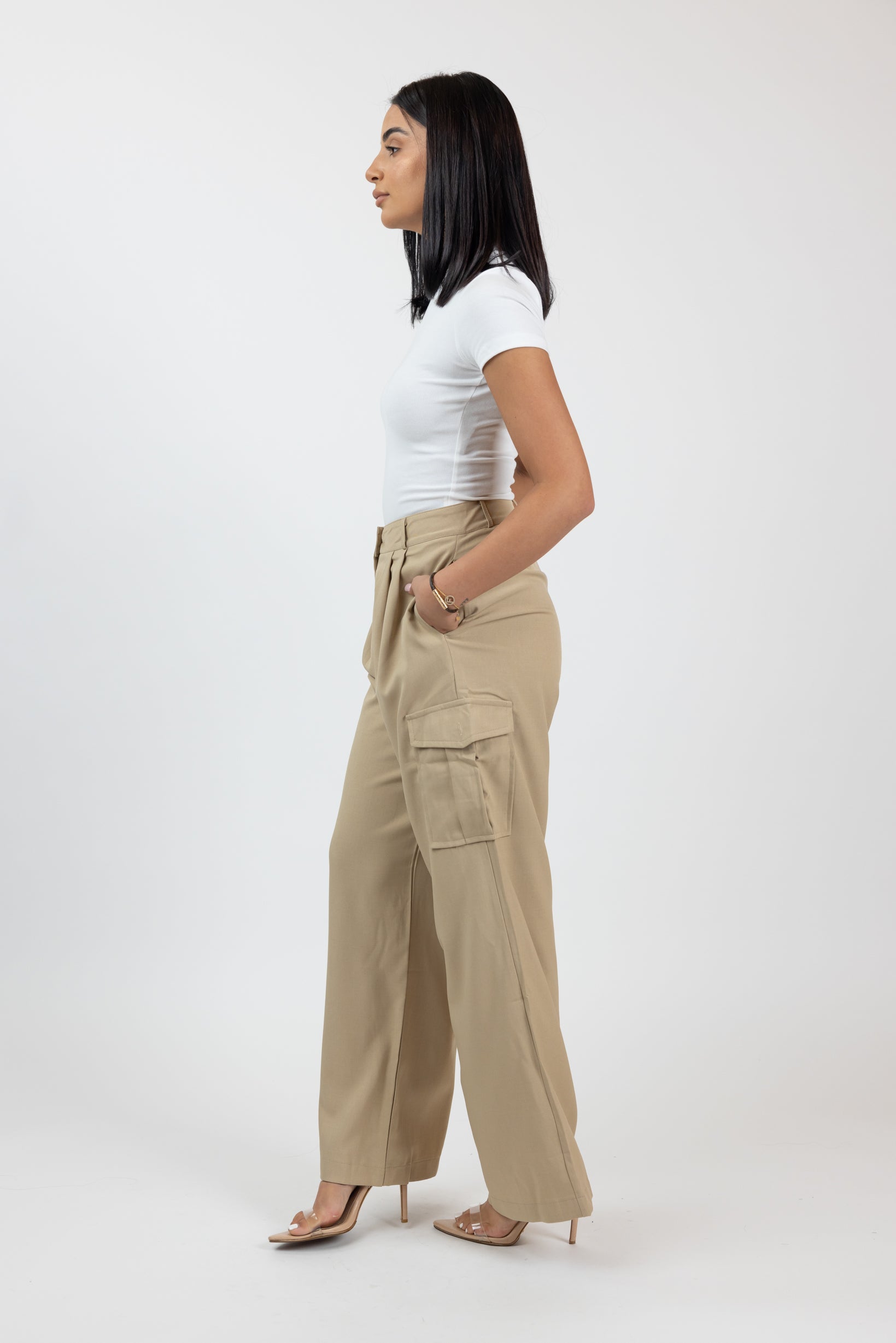 Kareen Women's Stretch Pocket Pants - Comfortable Casual Trousers for Work, Travel & Everyday Wear
