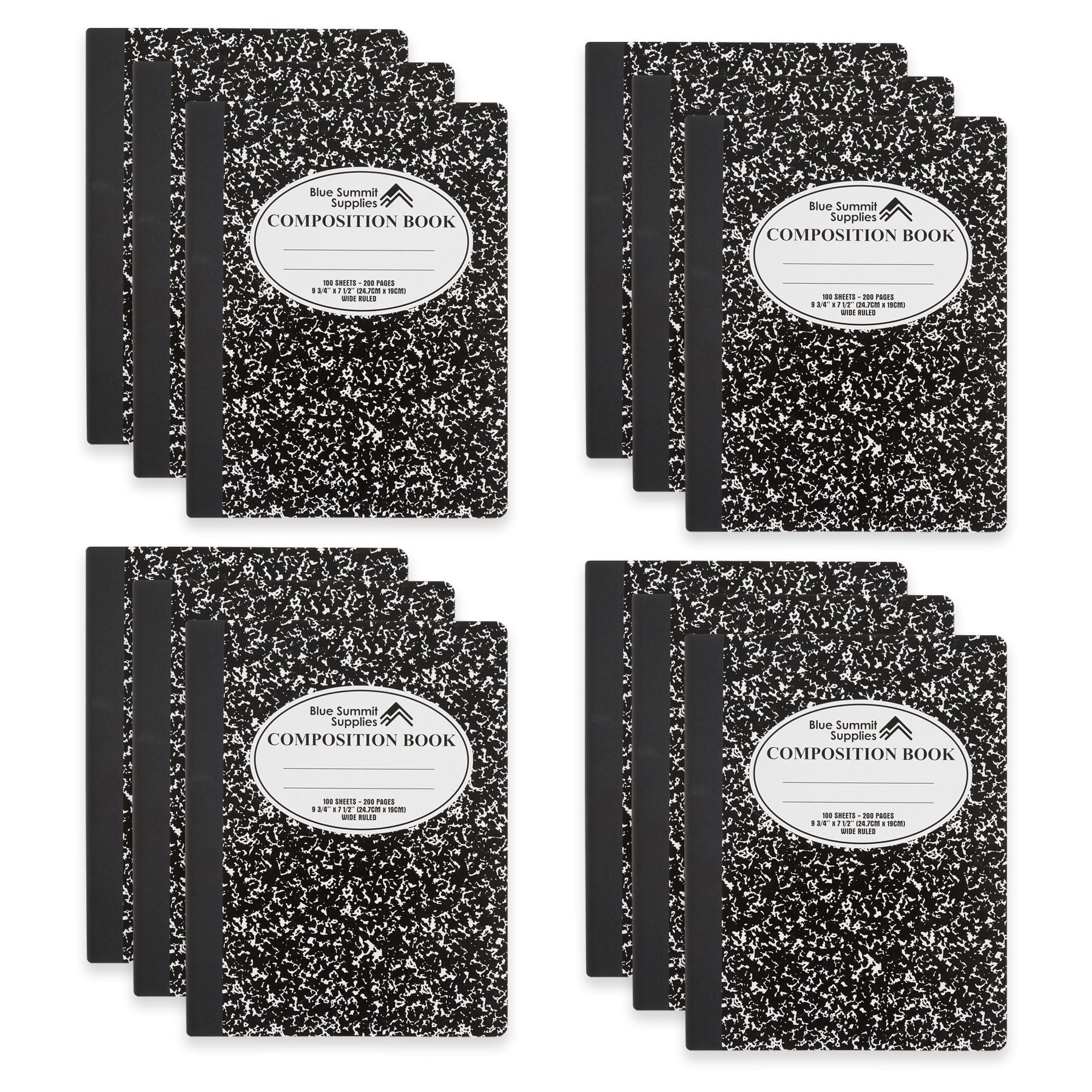 Blue Summit Composition Notebook - Wide Ruled 100 Sheets, 1 Subject, 9.75
