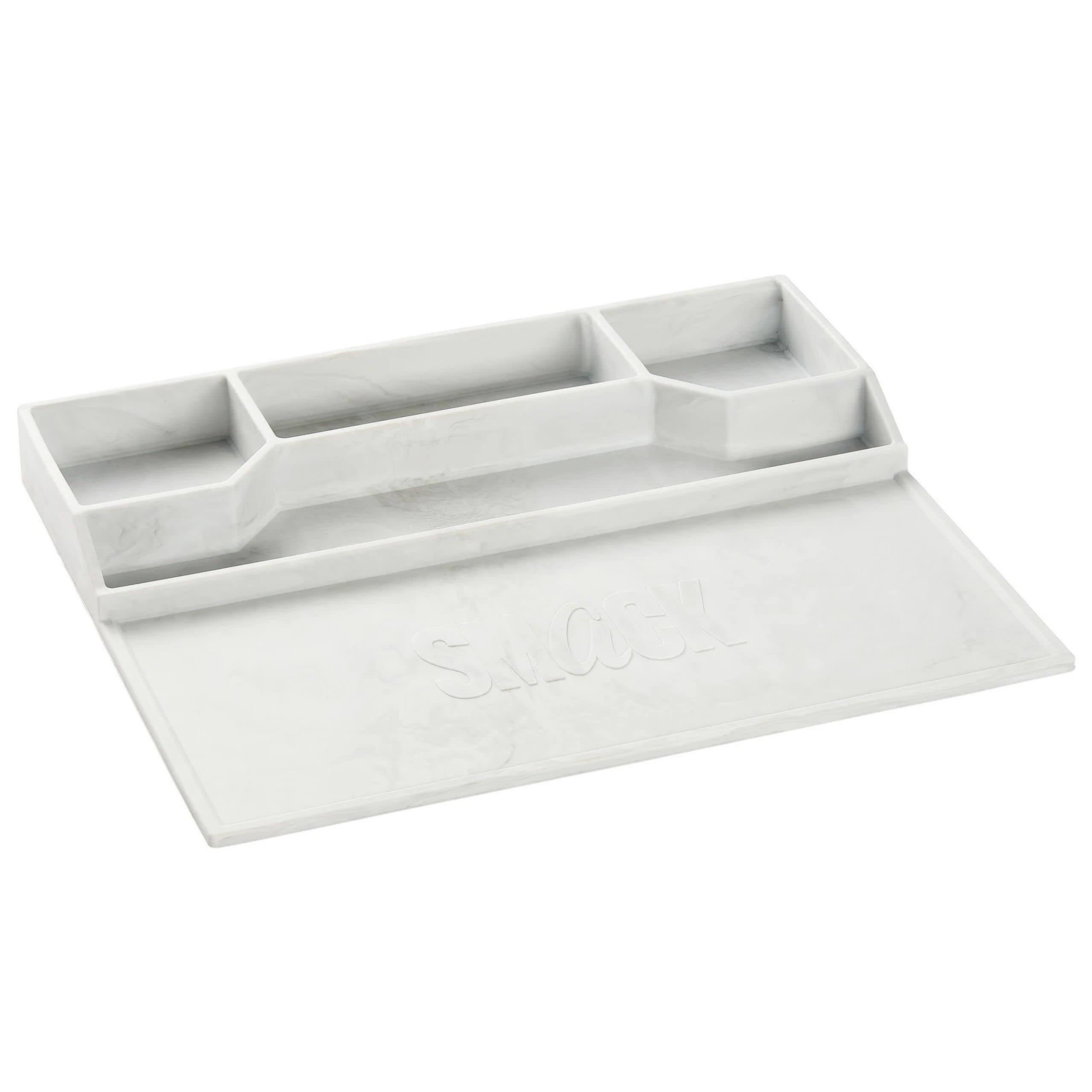 Marble Makeup Organizer Tray - Beauty Products & Tools Storage for Vanity, Bathroom, and Travel - Keep Essentials Neat & Within Reach