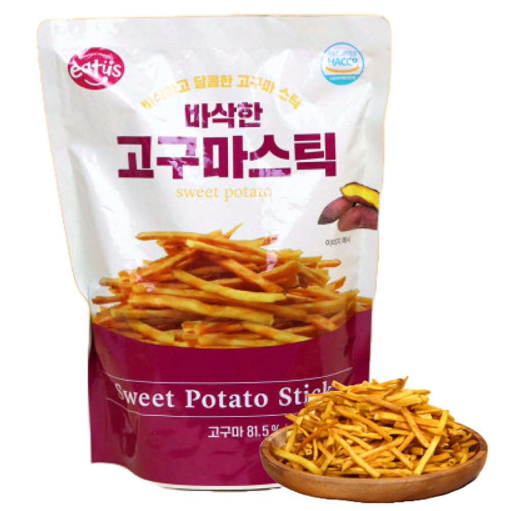 Crispy Sweet Potato Chips - Gluten Free, Non-GMO Vegan Snack - Thin Sliced Korean Yam Fries (10.5oz Pack) | Perfect for On-the-Go, Movie Nights & Healthy Snacking