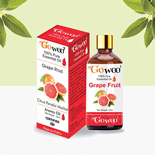 100% Pure & Virgin Grapefruit Essential Oil - Undiluted, Natural Skin Lightening & Brightening Treatment - Perfect for Aromatherapy, Massage & DIY Skincare