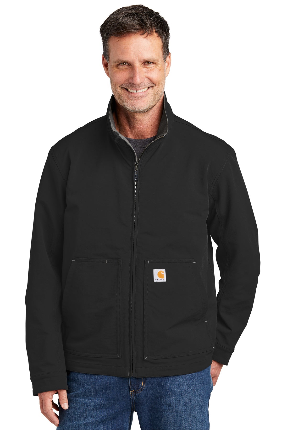 Carhartt Super Dux Soft Shell Jacket for Men - Waterproof Windproof Work Jacket with Fleece Lining - Ideal for Construction, Outdoor Work & Winter Activities