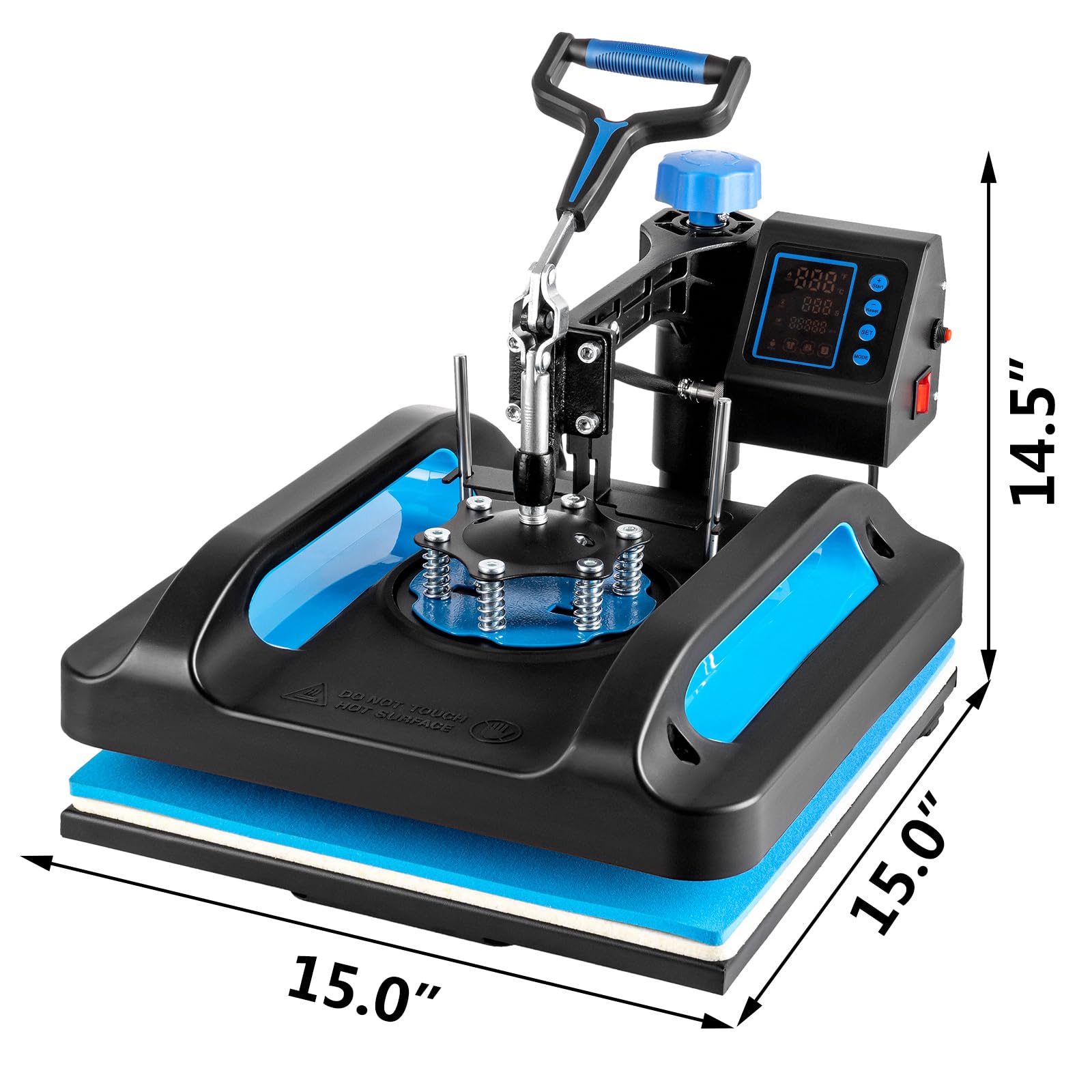 5-in-1 Professional Heat Press Machine 15x15 Inch with 30oz Tumbler Press - Swing Away T-Shirt Press for Sublimation on Hats, Mugs, Plates & More | Perfect for DIY Crafts, Custom Apparel & Small Business Printing