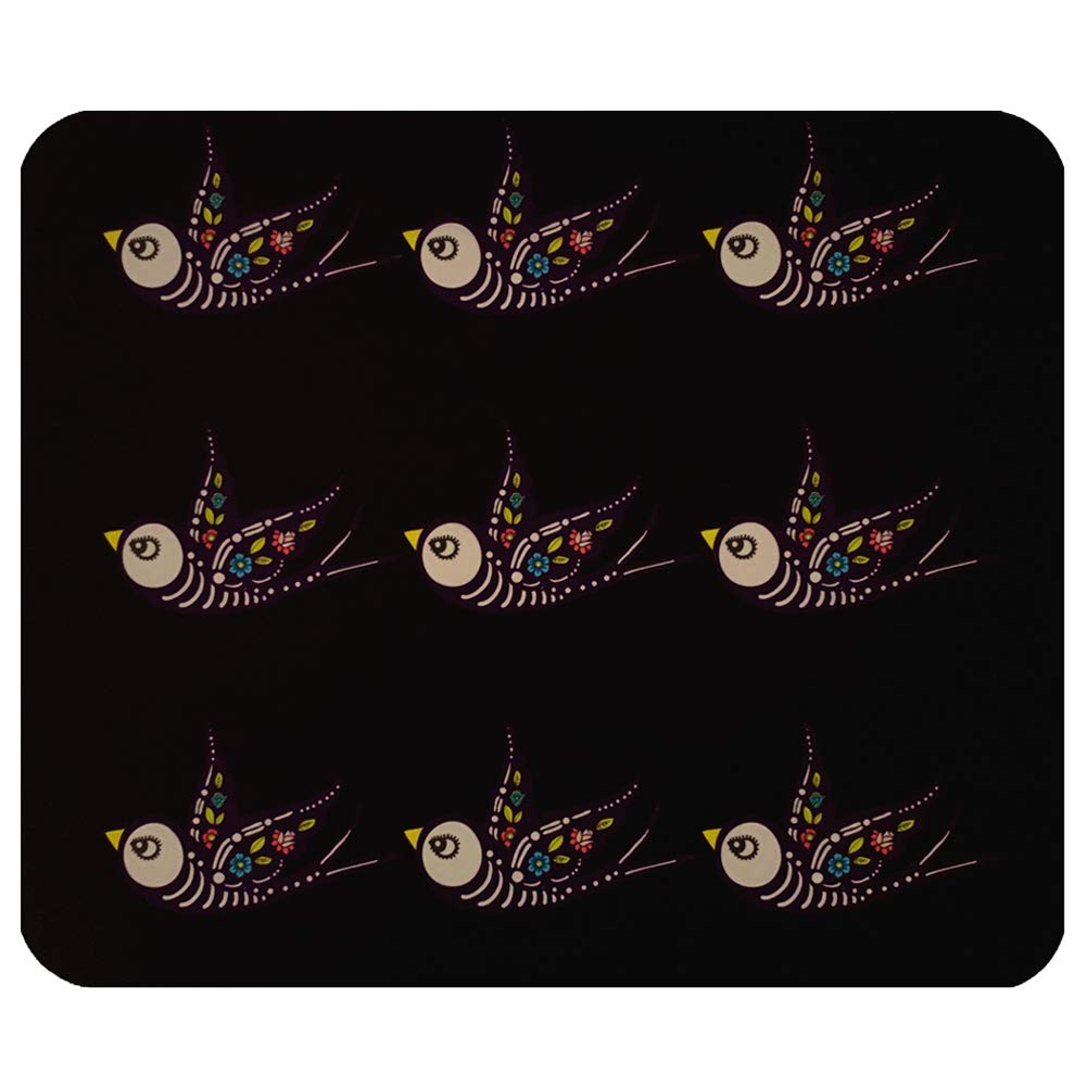 Ergonomic Computer Mouse Pad & Desk Mat - Day of the Dead Swallows Design for Office Decor | Perfect for Gaming, Work & Home Office Setup