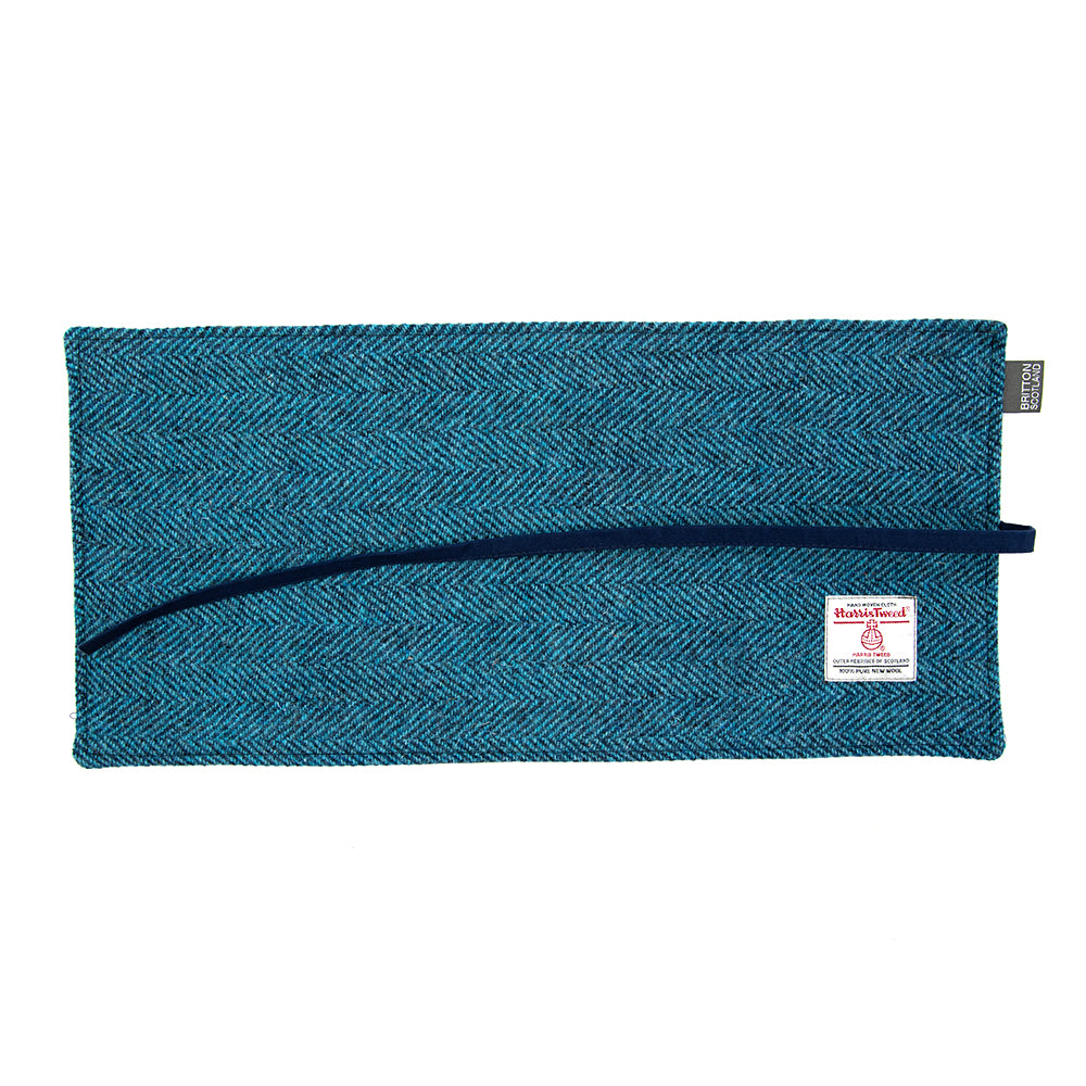 BRITTON Handmade in Scotland Harris Tweed Pen Roll - Premium Leather Pencil Case for Writers & Artists - Perfect for Office, School & Travel Accessories
