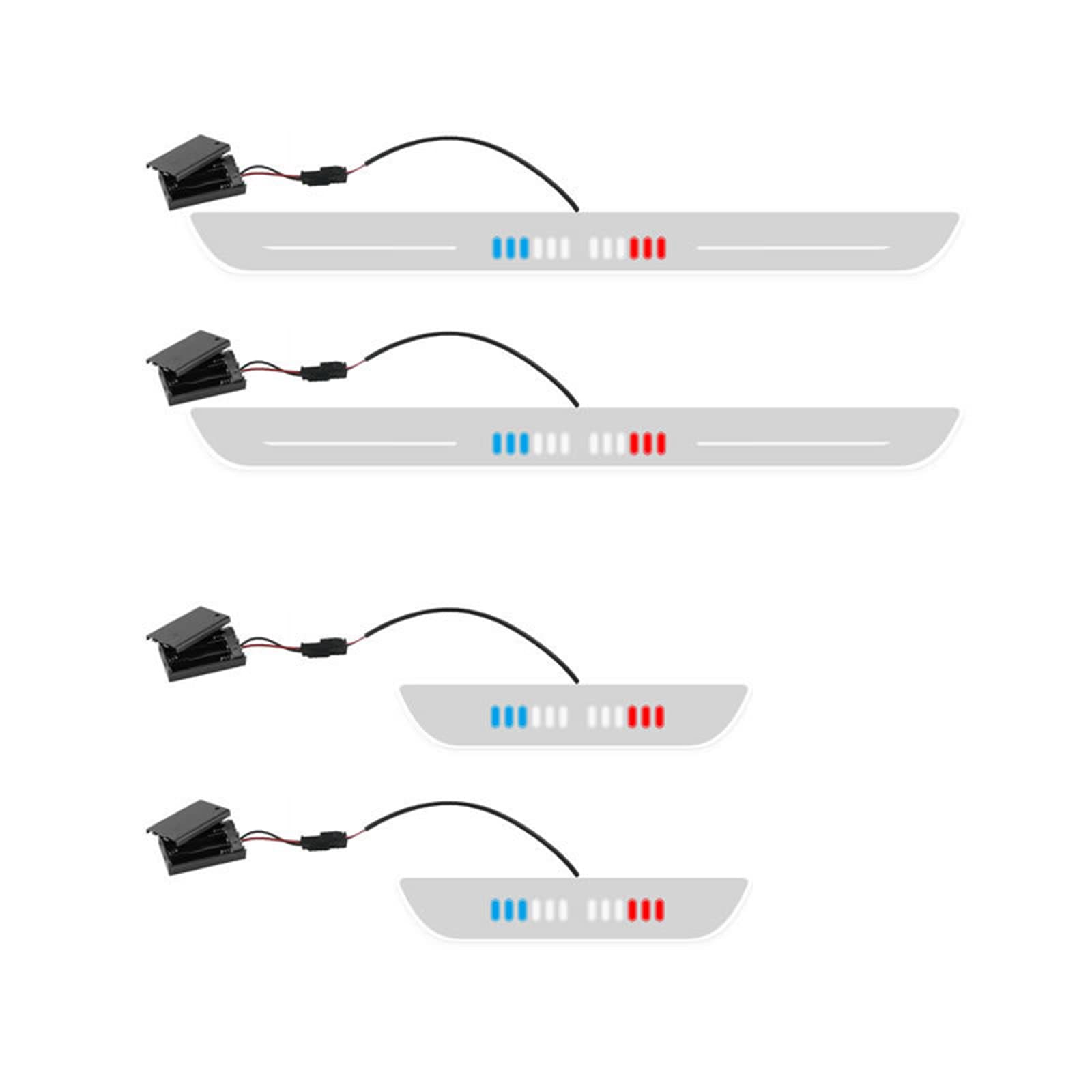 LED Car Door Entry Guard with Breathing Light - Car Door Sill Protector & Scuff Plate - Fashionable Car Styling Accessories for Door Protection & Interior Enhancement - Perfect for Nighttime Safety & Vehicle Customization