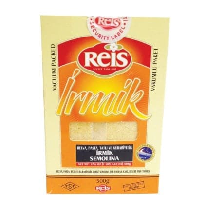 Premium Irmik (Semolina) 500g - Fine Ground Wheat for Baking, Pasta & Desserts | Perfect for Turkish Delight, Halva & Italian Cuisine