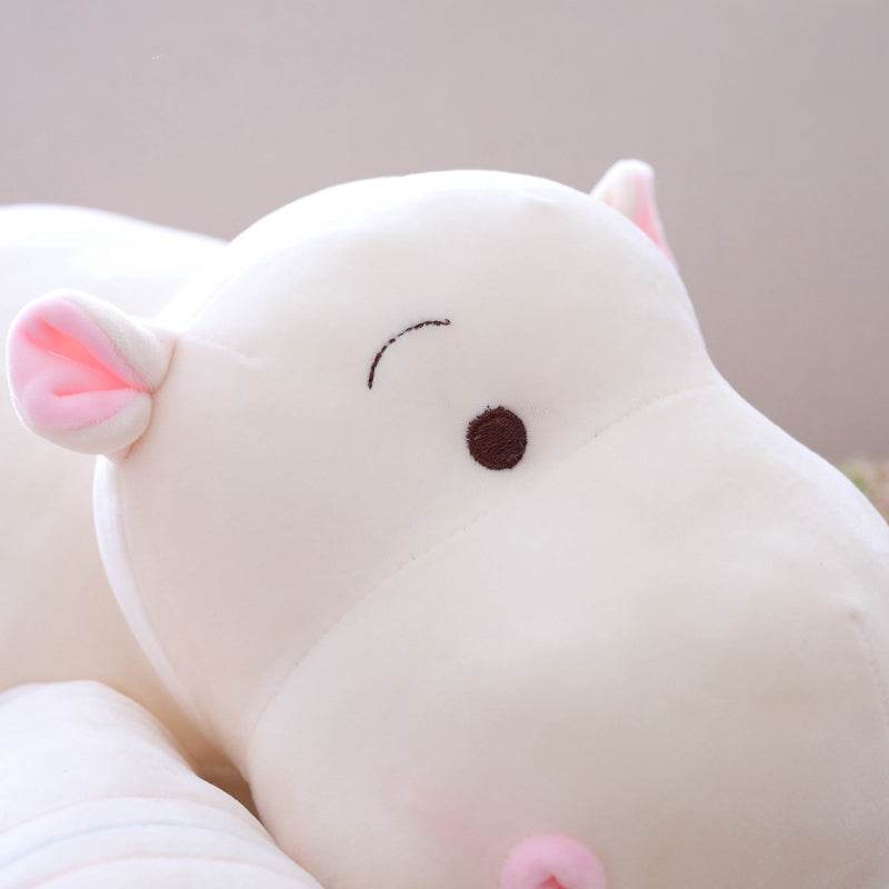 Cute Kawaii Stuffed Hippo Plush Toy - Soft & Huggable Animal Pillow for Kids, Girls, Boys - Perfect for Bedroom Decor, Gifts, and Cuddling
