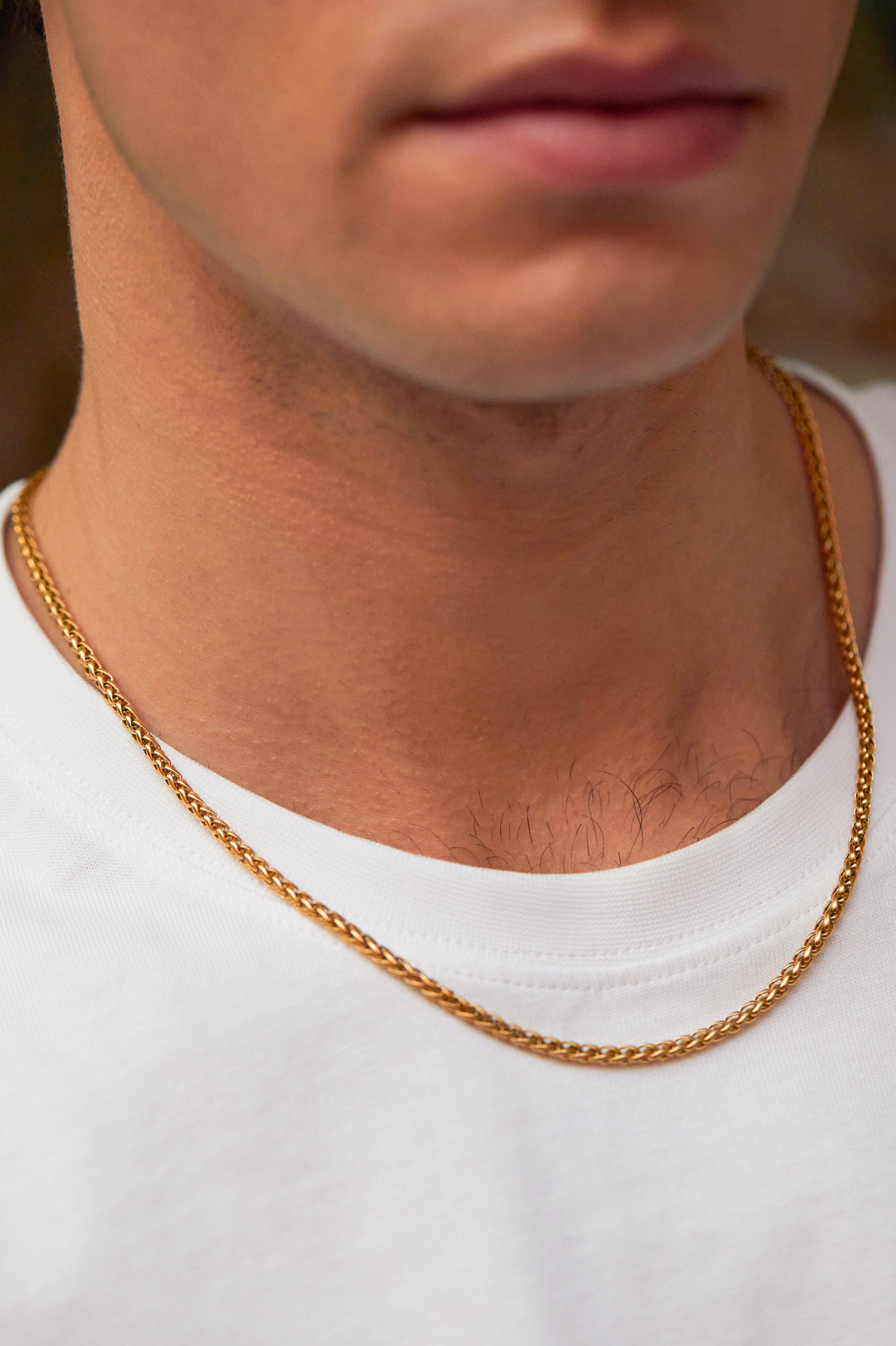 Men's Spiga Chain Necklace - Stainless Steel Italian Rope Necklace for Men - Perfect for Casual Wear, Date Night & Gifts