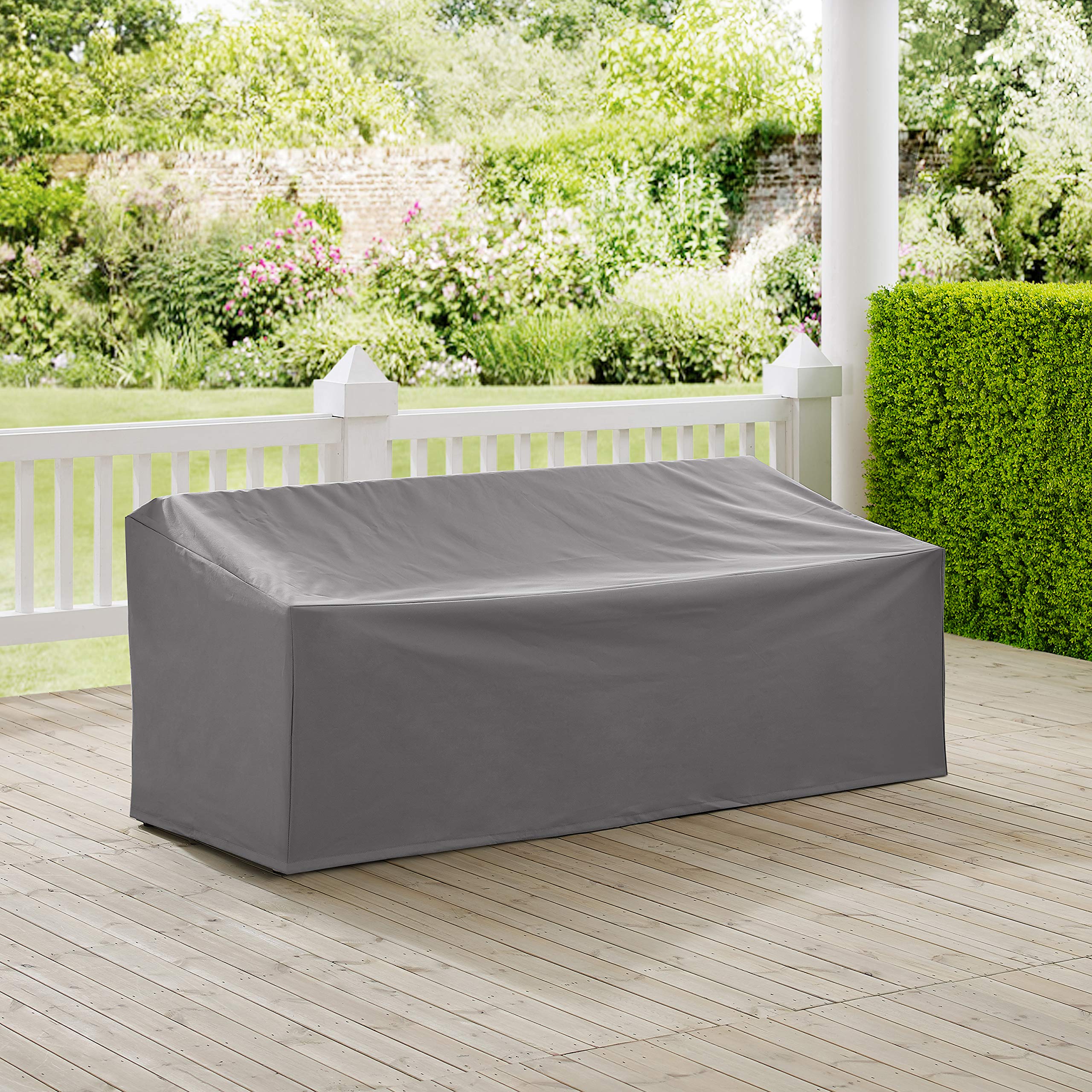 Waterproof Outdoor Sofa Cover for Patio Furniture - Heavy Duty Gray Backyard & Deck Furniture Protector for Rain, Sun, and Snow - Ideal for Outdoor Sofas, Chairs, and Sectionals