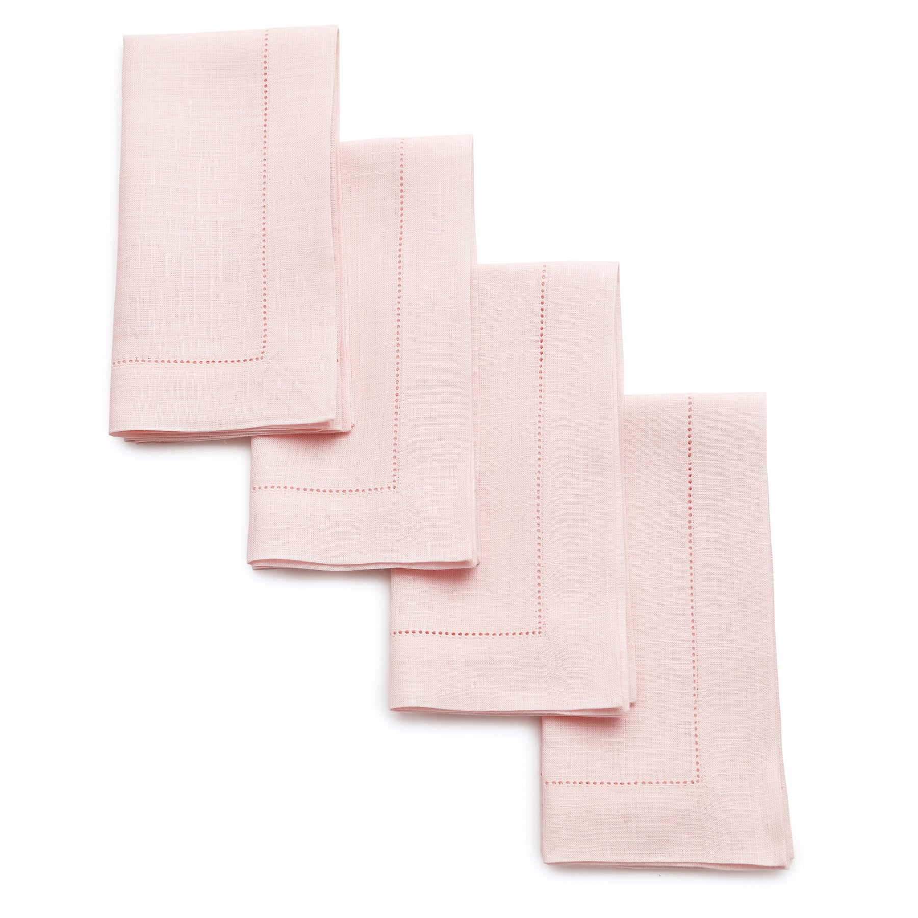 Premium Classic Hemstitch Napkins - 100% Cotton Linen Dinner Napkins for Formal Dining, Weddings & Special Occasions