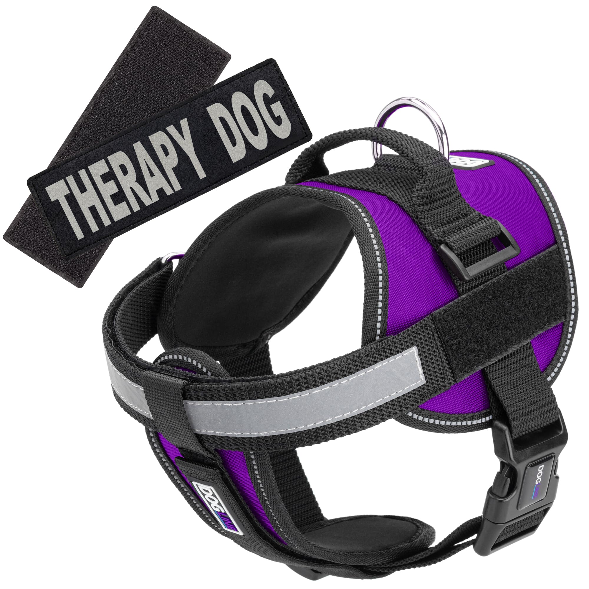 Premium Dog Vest Harness with 2 Removable Therapy Patches - Adjustable 28-38