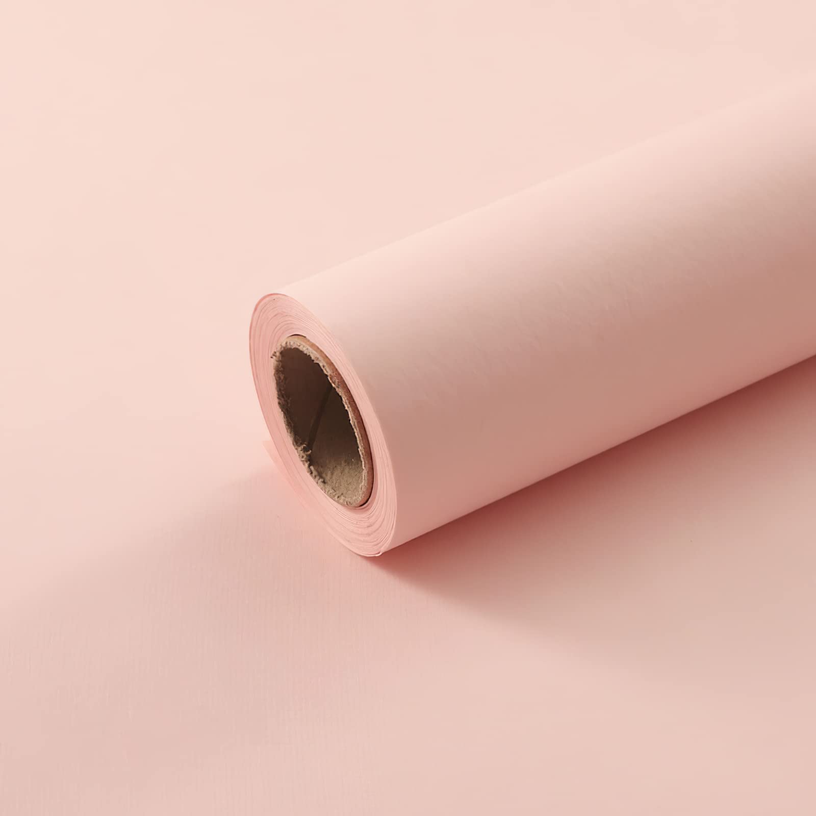 Premium Korean Solid Color Kraft Paper Roll - Flower Wrapping Paper, Bouquet Material, Gift Wrapping Paper in Champagne Pink - Perfect for DIY Floral Arrangements, Wedding Decor & Handmade Gift Packaging