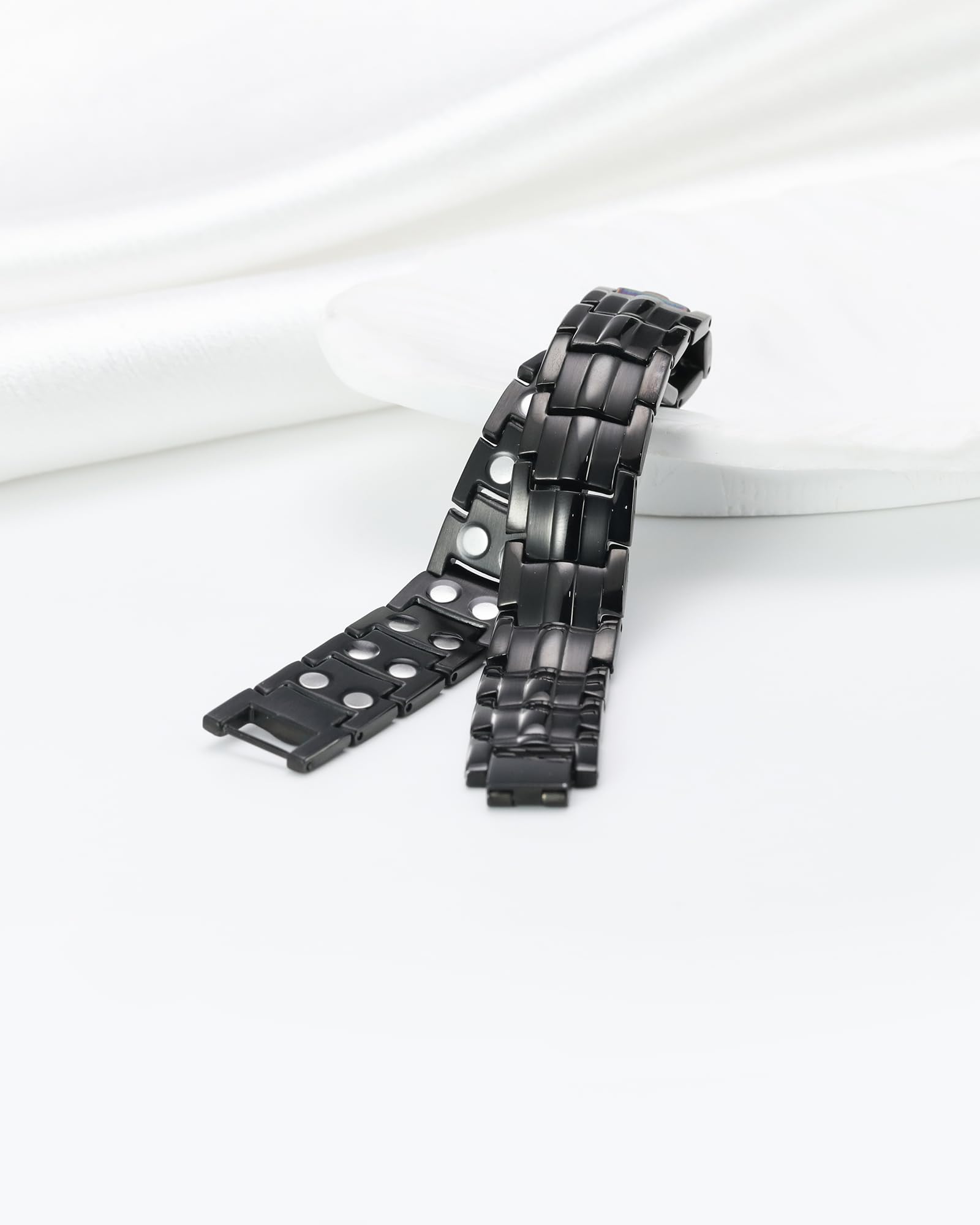 Jecanori Magnetic Therapy Bracelets for Women & Men - 3500 Gauss Strong Titanium Steel Magnetic Bracelet with Sizing Tool - Perfect for Pain Relief, Improved Circulation & Stylish Jewelry Gift for Everyday Wear