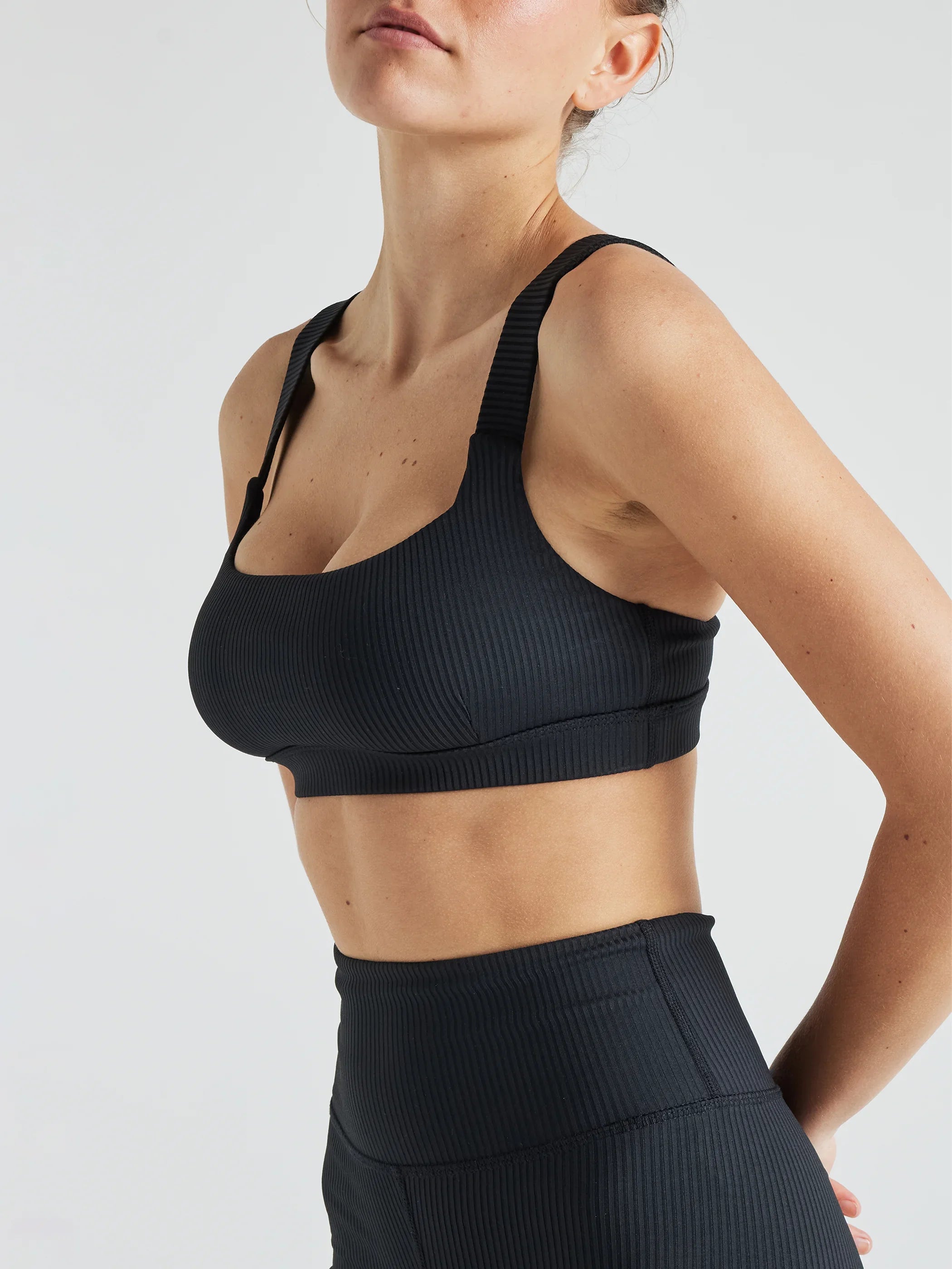 Renew Rib Square Neck Bra - Comfortable Wireless Support for Women | Perfect for Yoga, Workouts & Everyday Wear