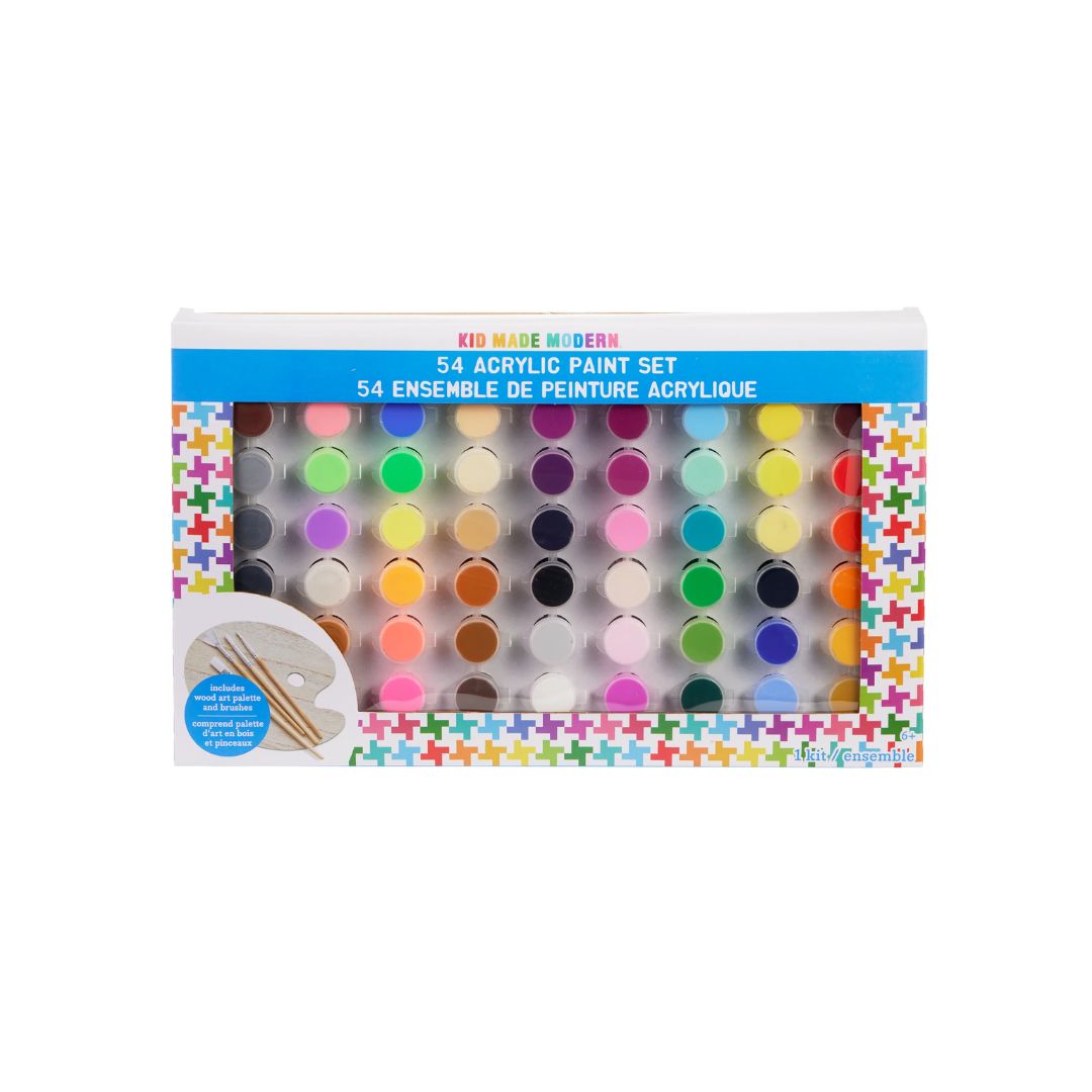 54 Colors Acrylic Paint Set for Artists - Non-Toxic, Vibrant & Fast-Drying - Perfect for Canvas Painting, DIY Crafts & Home Decor Projects