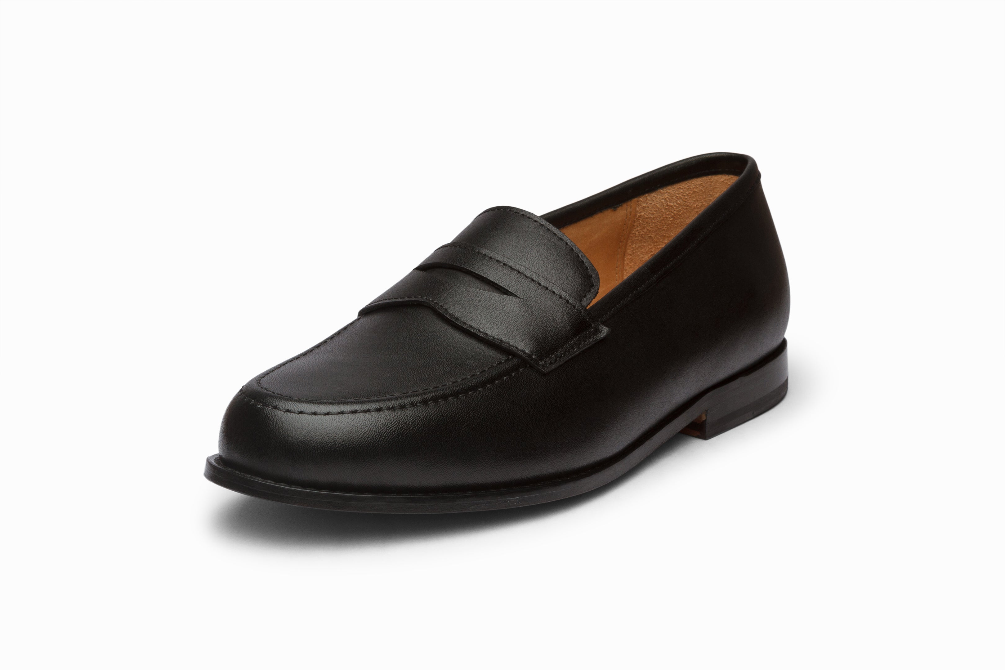John Penny Loafer Shoes for Men - Classic Black Leather Slip-On Dress Loafers | Comfortable & Stylish for Business, Office, and Formal Occasions