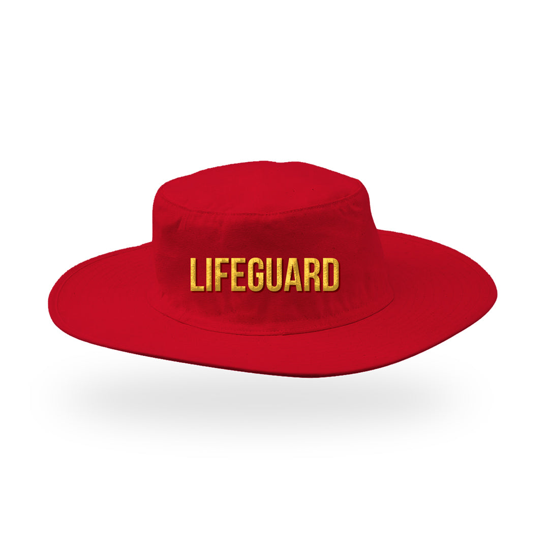 Beach Lifeguard Wide Brim Sun Hat - UPF 50+ UV Protection for Swimming, Surfing & Outdoor Activities
