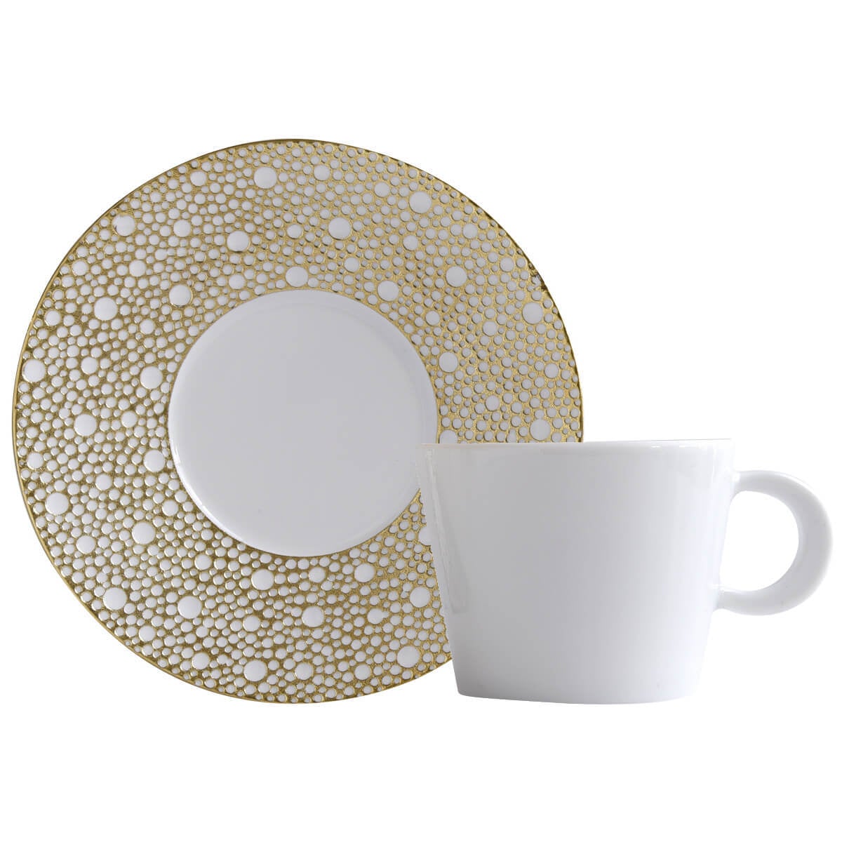 Elegant Ecume Mordore Tea Saucer - Vintage Style Porcelain Tea Cup Plate for Afternoon Tea, Coffee, and Desserts - Perfect for Tea Parties, Bridal Showers, and Home Decor