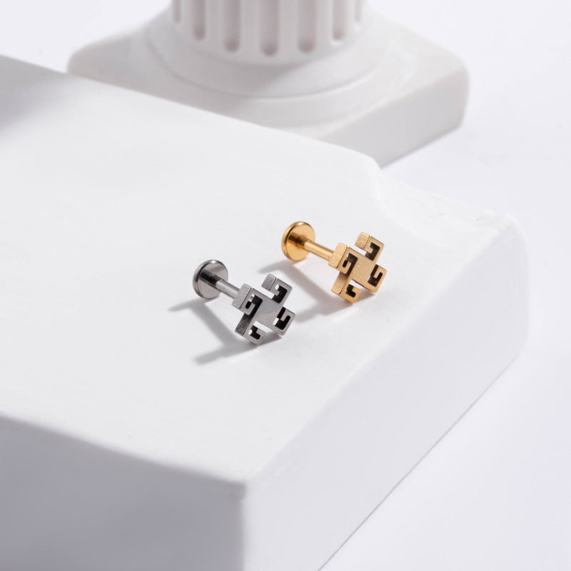 16G Titanium Cartilage Earrings - Crown, Sword & Conch Ear Cuff Set | Hypoallergenic Body Jewelry for Women | Perfect for Piercing, Daily Wear & Special Occasions