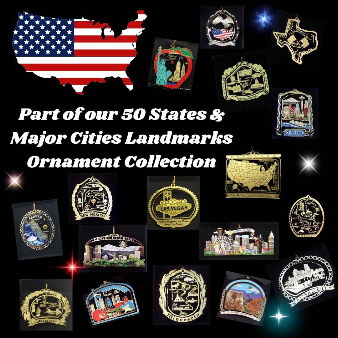 White House Brass Christmas Ornament - Elegant Holiday Souvenir Gift for Collectors & Decorations - Perfect for Tree Decor, Home Display & Festive Gifting