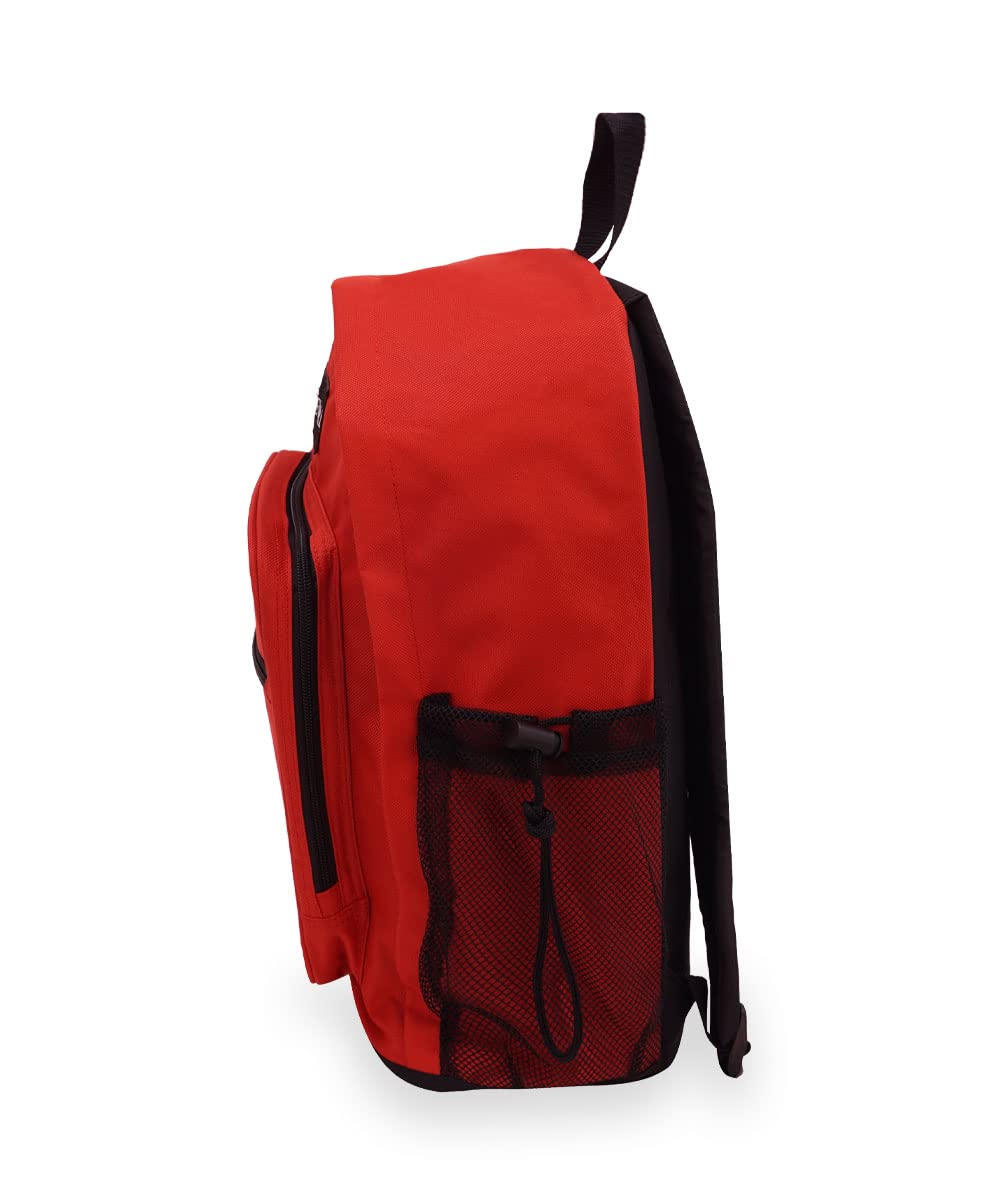 Everest Classic Travel Backpack - Medium Size, Durable & Lightweight Red Hiking Backpack for Men & Women - Perfect for Camping, Hiking & Daily Commute