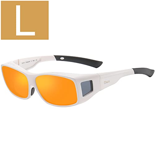 L Size White Frame Revo Red Lens