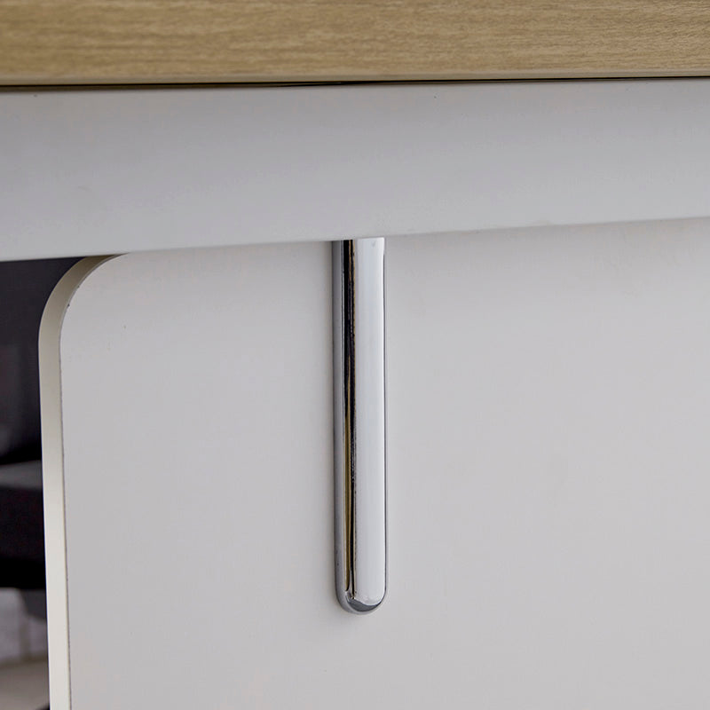 RAVEN SINGLE Workstation 160-180cm Adjustable Height Desk, Natural White Finish - Perfect for Home Office, Gaming Setup & Study Room
