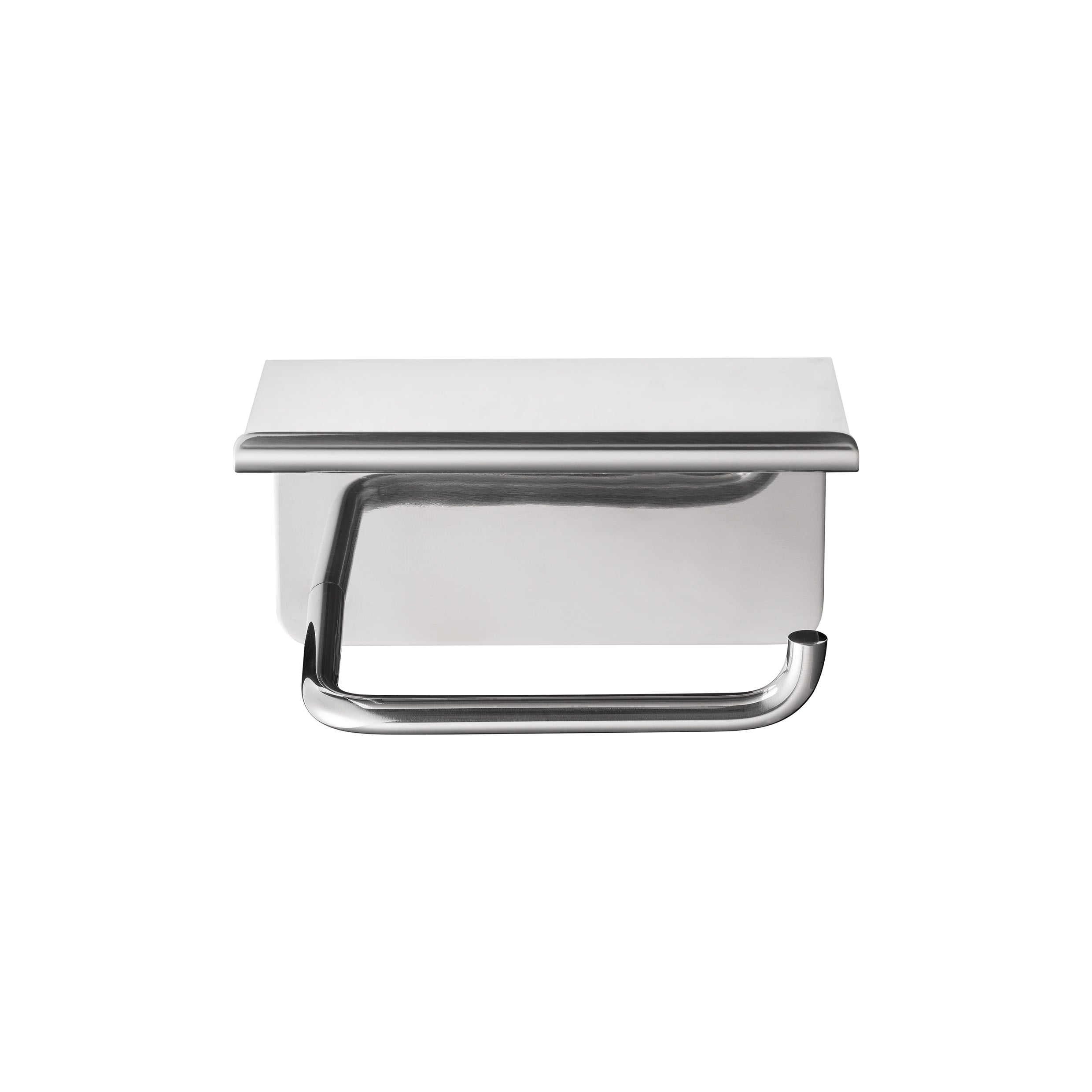 Stainless Steel Toilet Paper Holder with Tray - Modern Bathroom Tissue Roll Dispenser for Home, Office & RV Use