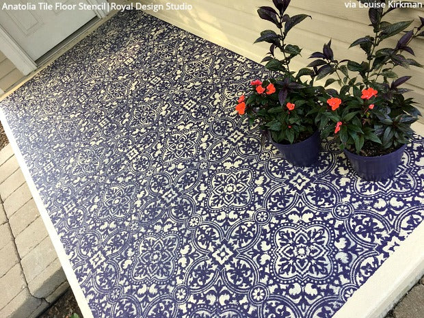 Anatolia Tile Stencil Kit - Reusable DIY Ceramic & Mosaic Tile Painting Template for Home Decor, Bathroom & Kitchen Backsplash - Perfect for DIY Crafts, Wall Art & Floor Designs
