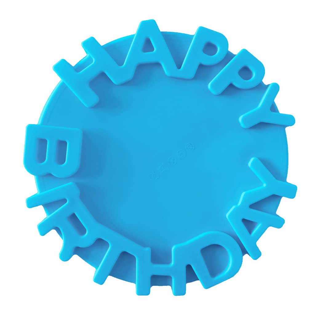 Premium Silicone Cake Mold Set - Large Round Happy Birthday Letter Baking Molds for Cakes, Cupcakes & Chocolate - Microwave & Oven Safe - Blue | Perfect for Birthday Parties, Home Baking & DIY Desserts