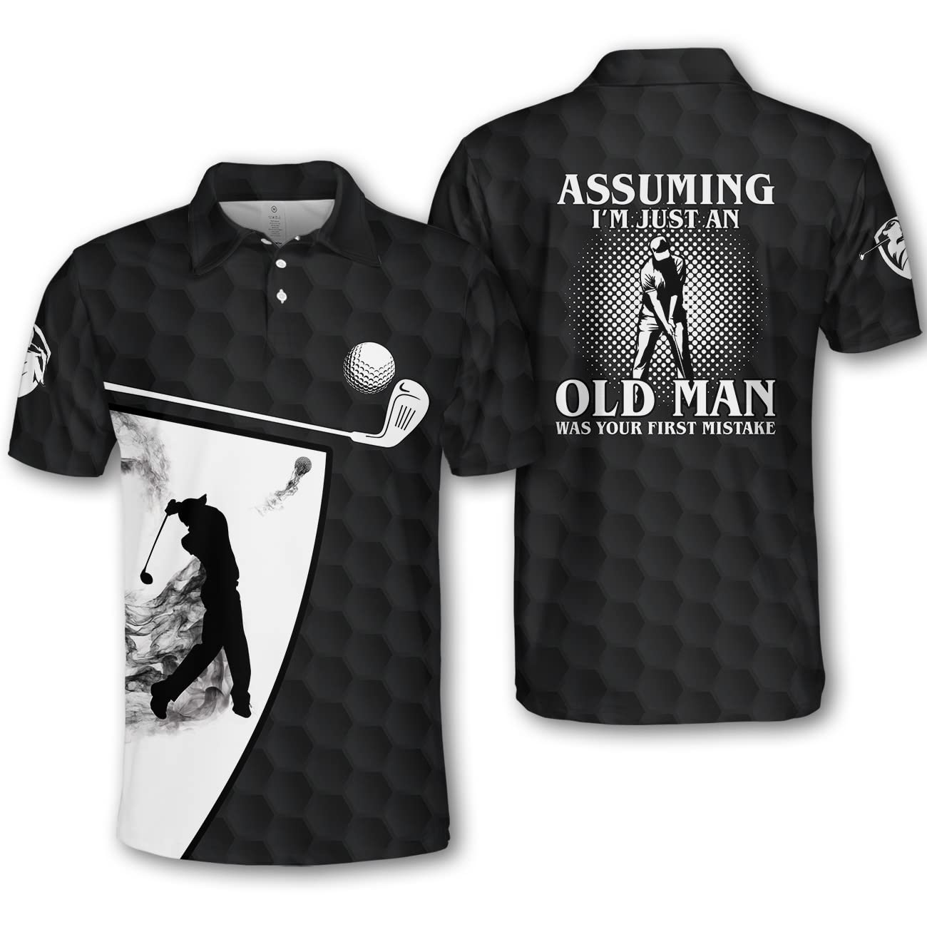 Funny Golf Shirts for Men - Crazy Golf Polo Shirts with Dry Fit Technology - Perfect Gift for Golf Lovers - Ideal for Golf Tournaments, Casual Wear & Funny Gifts