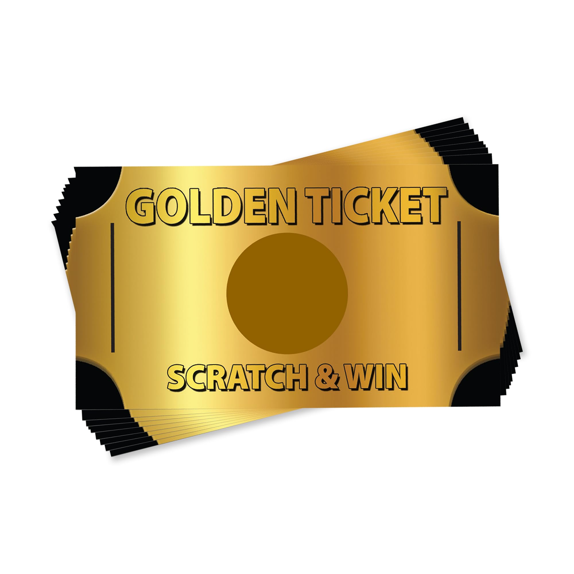 Golden Ticket Scratch Off Cards - 30 Pack | Fun Prize Reveal Game for Parties, Events & Giveaways | Perfect for Birthday, Raffle & Fundraising Activities