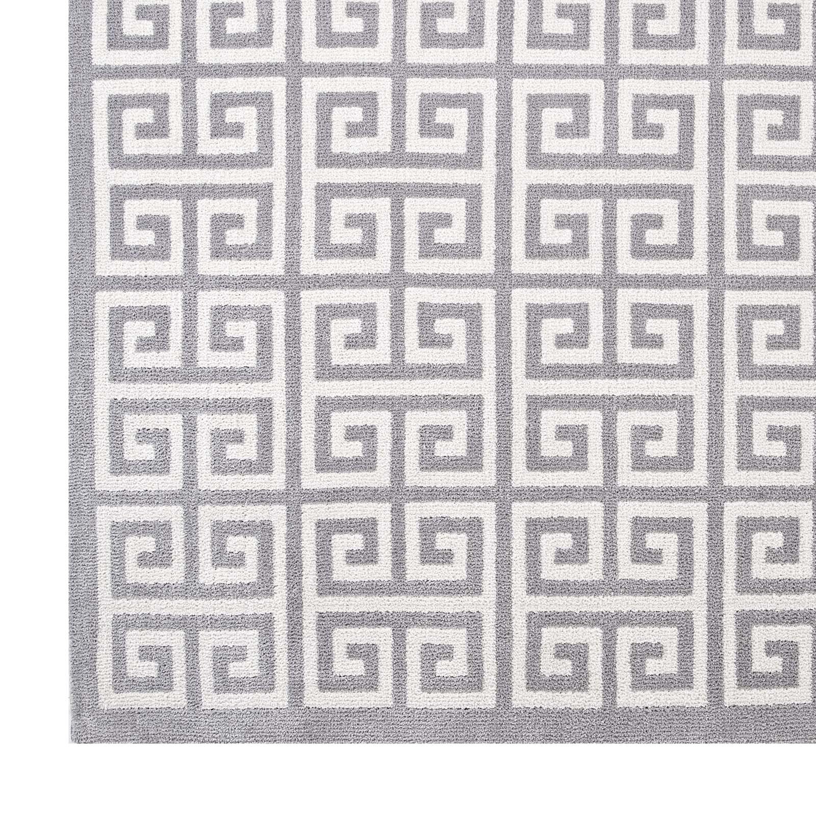 Modern Contemporary Urban Living Room Area Rug - Soft Fabric Floor Carpet Runner in Multi-Tone Gray - Perfect for Lounge, Bedroom & Home Decor