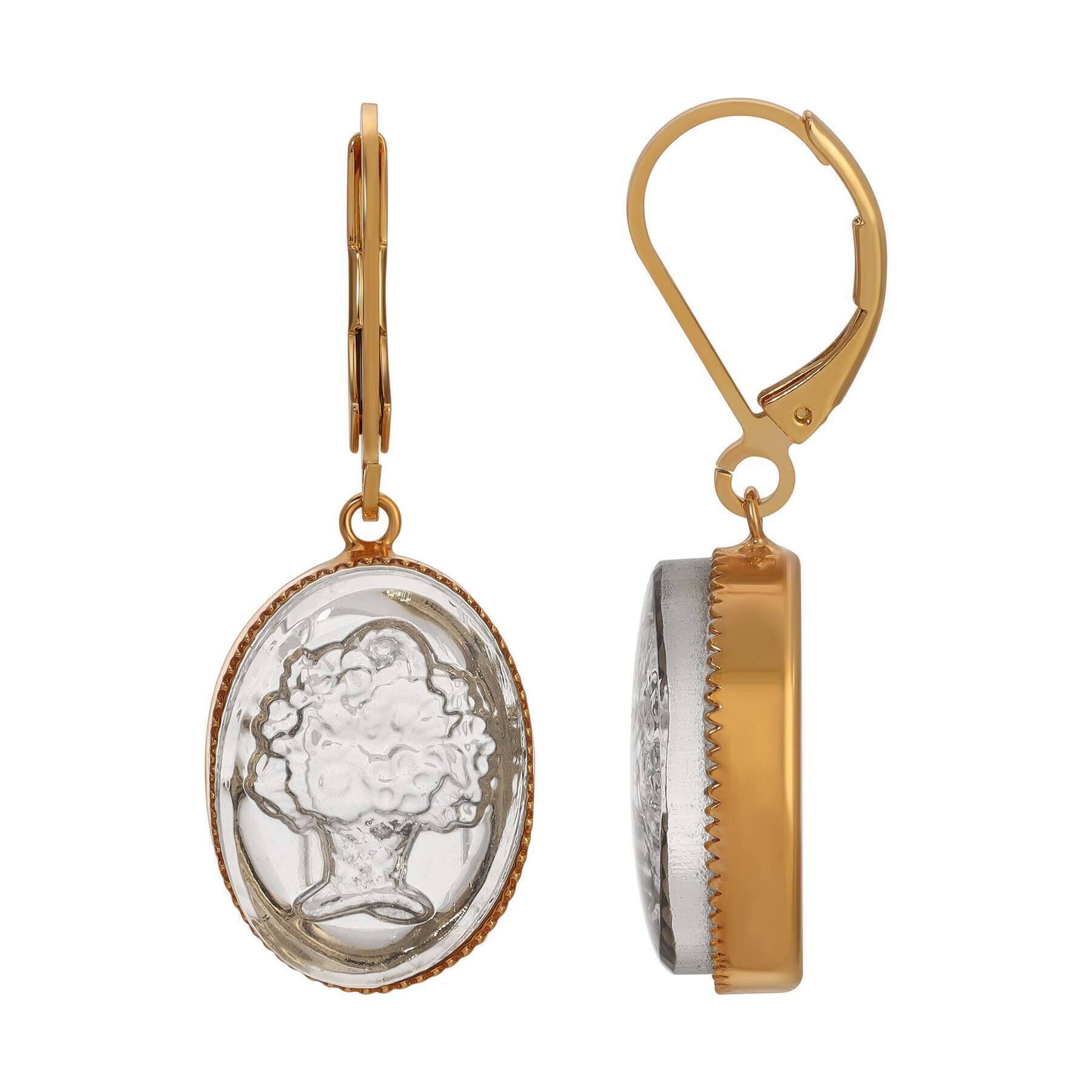 1928 Vintage Mixed Flower Bouquet Earrings with German Glass Drops - Elegant Dangle Earrings for Women, Perfect for Weddings, Parties & Special Occasions