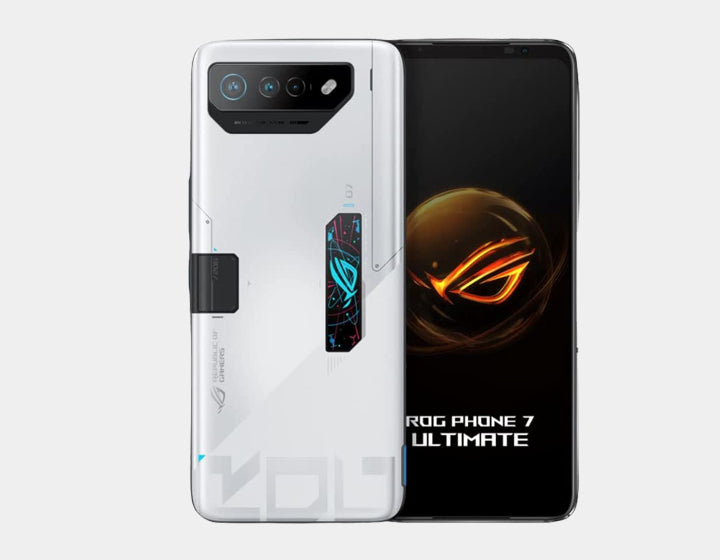 ASUS ROG Phone 7 Ultimate 5G Gaming Smartphone - 512GB ROM 16GB RAM - Dual SIM GSM Unlocked (White) - High Performance Mobile for Streaming, Esports & VR Gaming