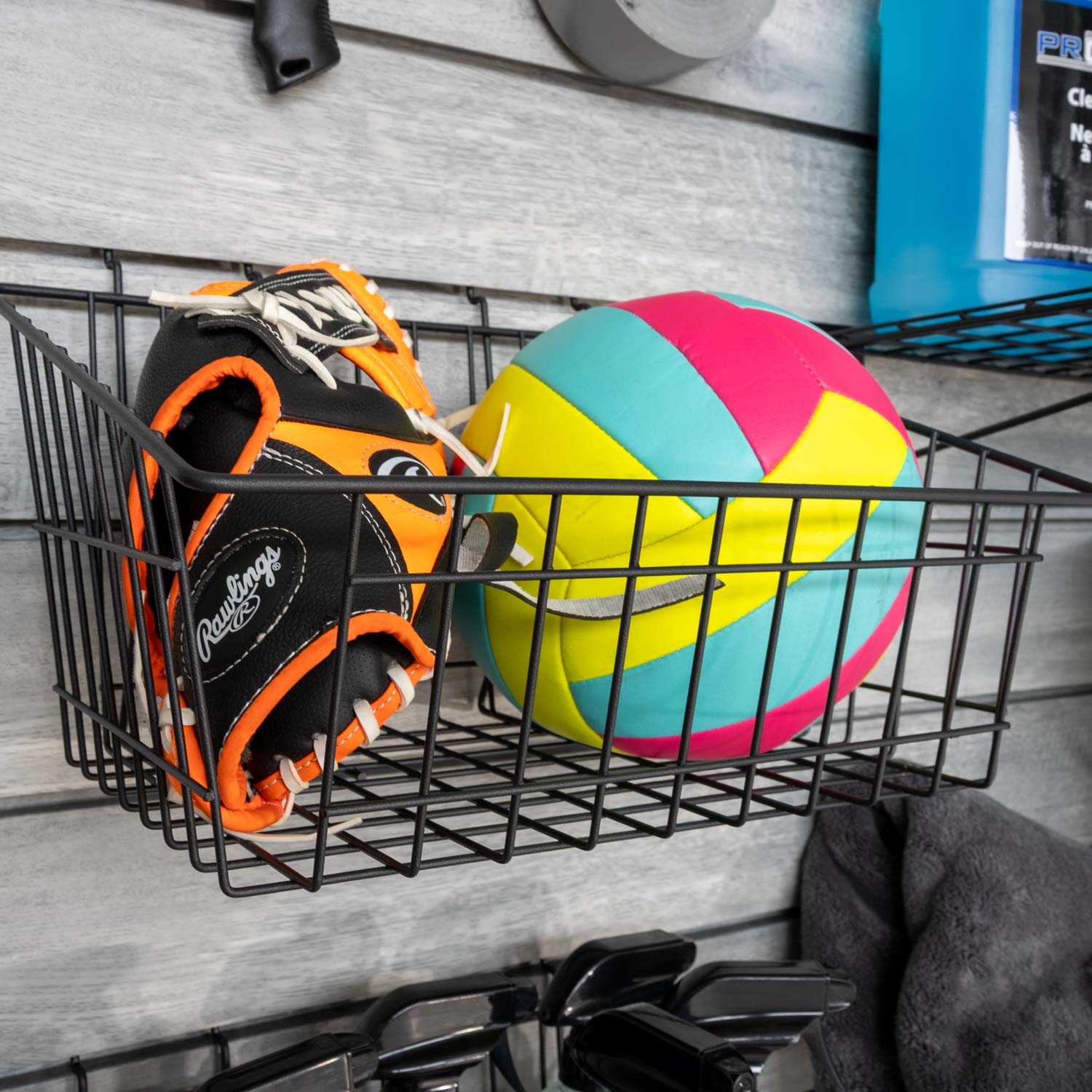 STEALTH Shelf and Basket Kit - Heavy Duty Storage Organizer for Garage, Closet & Pantry | Space Saving Solution for Home & Office Organization