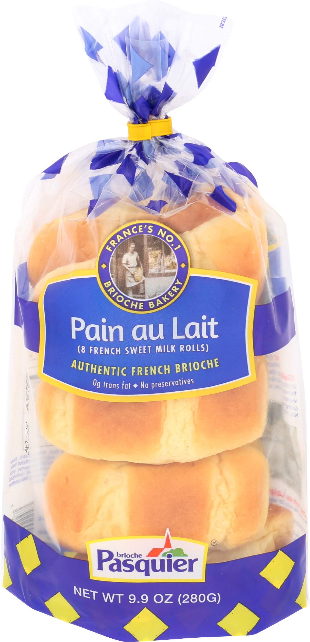 Brioche Pasquier Authentic French Brioche Pain au Lait Sweet Milk Bread Rolls 9.9oz (280g) - Breakfast Pastries, Brunch Treats & Afternoon Snacks