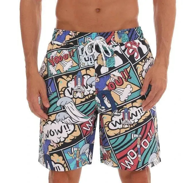 Men's Quick-Dry Swim Shorts with Pockets - Comfortable Beachwear for Swimming, Surfing & Vacation