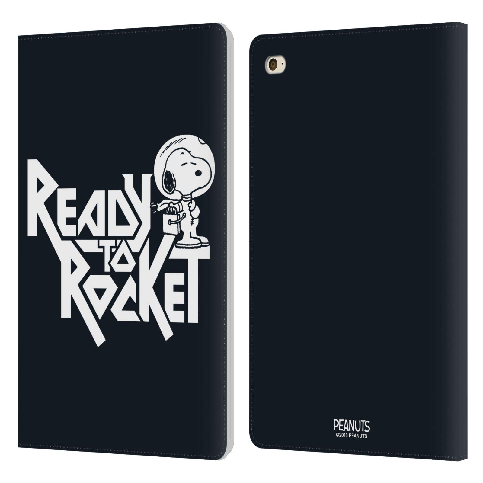 Head Case Designs Peanuts Snoopy Rocket Rock Leather Wallet Case for Apple iPad Mini 4 - Perfect for Travel, Work & School Accessories