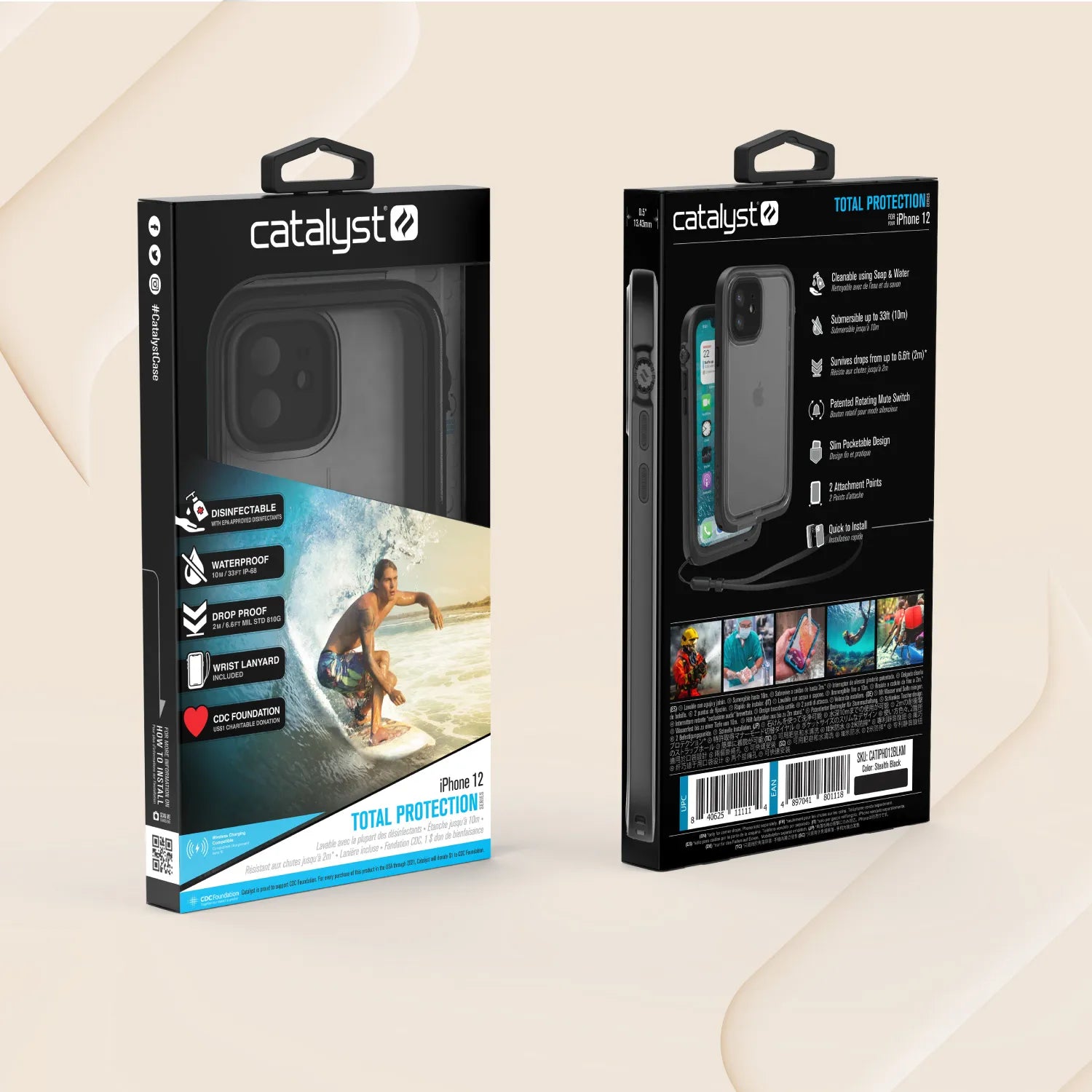 iPhone 12 Waterproof Case - Shockproof & Dustproof Full Protection for Swimming, Beach & Outdoor Activities